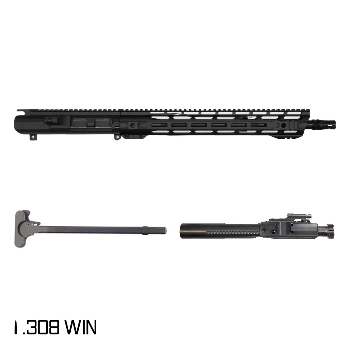 Davidson Defense Wild Rhythm 16-inch Mid-Gas 1:10 .308 Win AR-10 Freefloat M-Lok Handguard Rifle Complete Upper Build, KAK Industry Plan B A7 Flash Hider