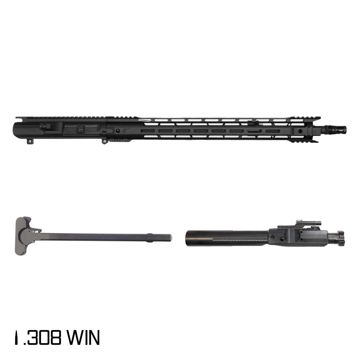 Davidson Defense Isildur's Bane 20-inch Rifle-Gas 1:10 .308 Win AR-10 Freefloat M-Lok Handguard Rifle Complete Upper Build, KAK Industry Plan B A7 Flash Hider