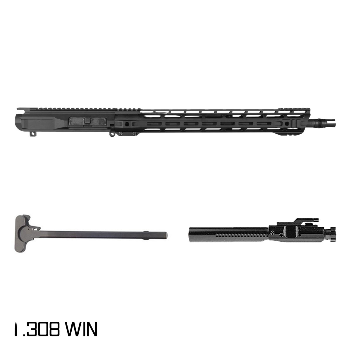 Davidson Defense Dragon Tail 18-inch Mid-Length-Gas 1:10 .308 Win AR-10 M-Lok Rifle Complete Upper Build, Plan B Trident Flash Hider