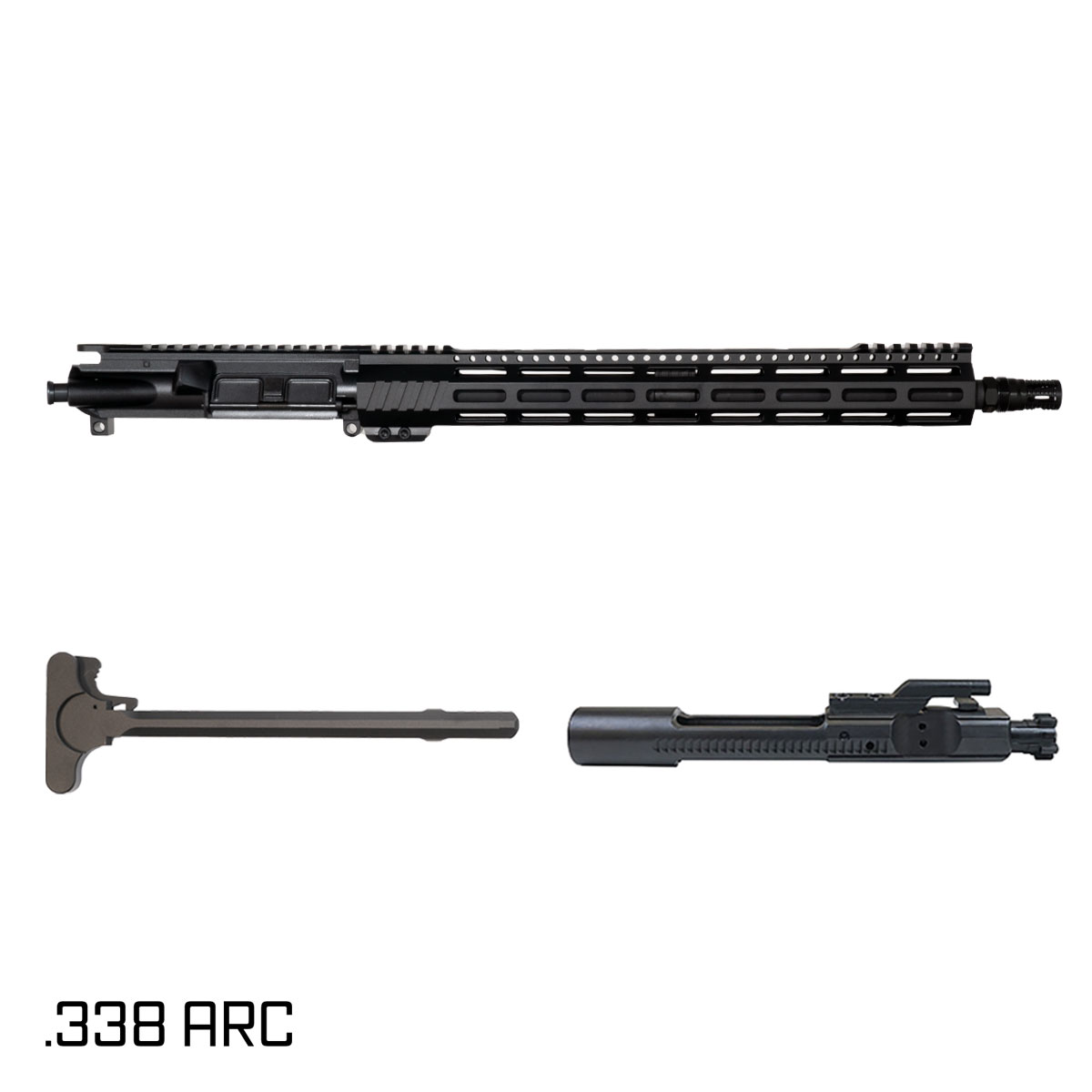 Davidson Defense Aegis Lightweight 16-inch Carbine-Gas 1:8 .338 ARC AR-15 Freefloat M-Lok Handguard Rifle Complete Upper Build, Plan B A7 Flash Hider