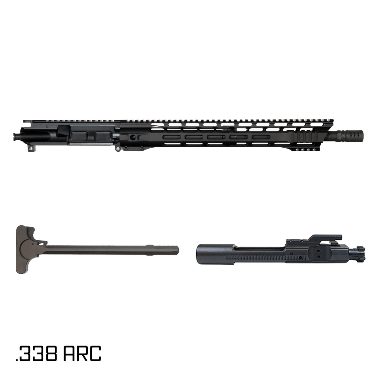 Davidson Defense Blackglass 16-inch Carbine-Gas 1:8 .338 ARC AR-15 Freefloat M-Lok Handguard Rifle Complete Upper Build