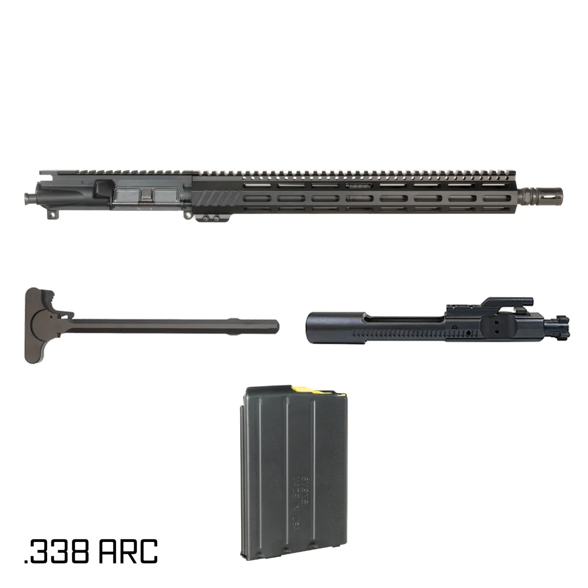 Davidson Defense Aegis 16-inch Carbine-Gas 1:8 .338 ARC AR-15 Freefloat M-Lok Handguard Rifle Complete Upper Build, DuraMag SS 10 Round Magazine