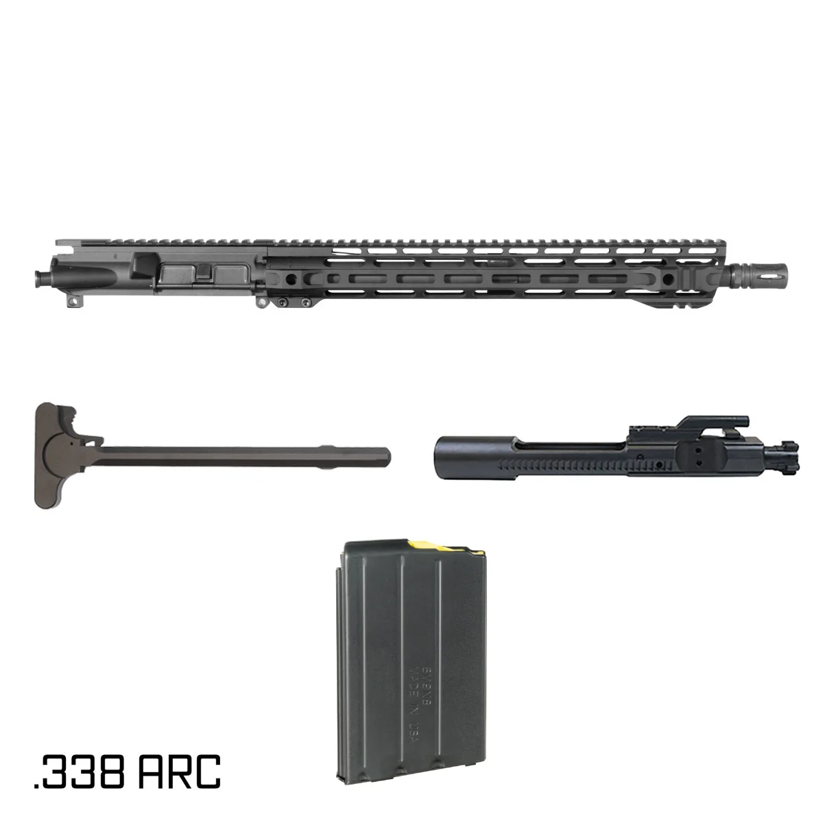 Davidson Defense Atriox 16-inch Carbine-Gas 1:8 .338 ARC AR-15 Freefloat M-Lok Handguard Rifle Complete Upper Build, DuraMag SS 10 Round Magazine