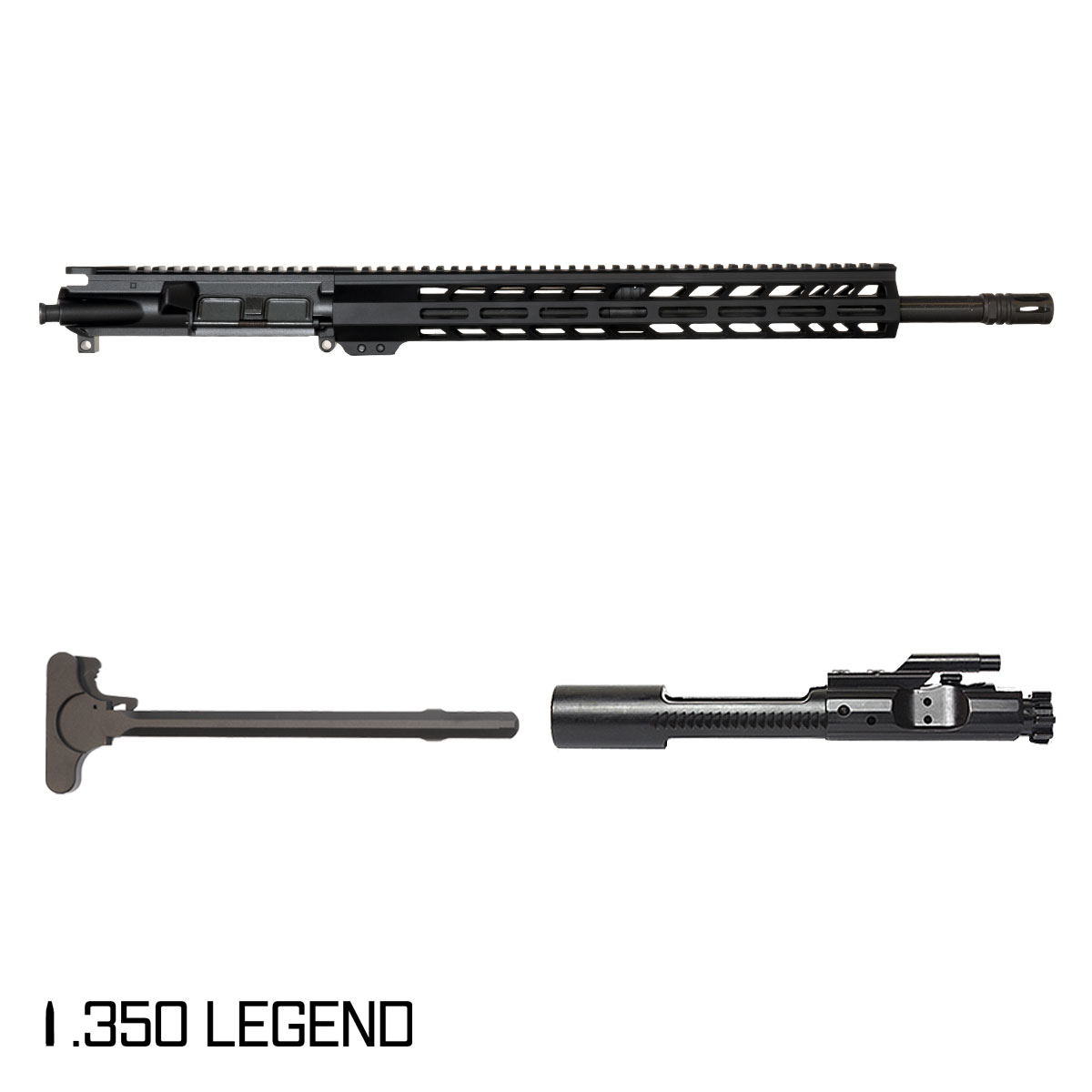 Davidson Defense Ghostrun 18-inch Carbine-Gas 1:16 .350 Legend AR-15 Freefloat M-Lok Handguard Rifle Complete Upper Build