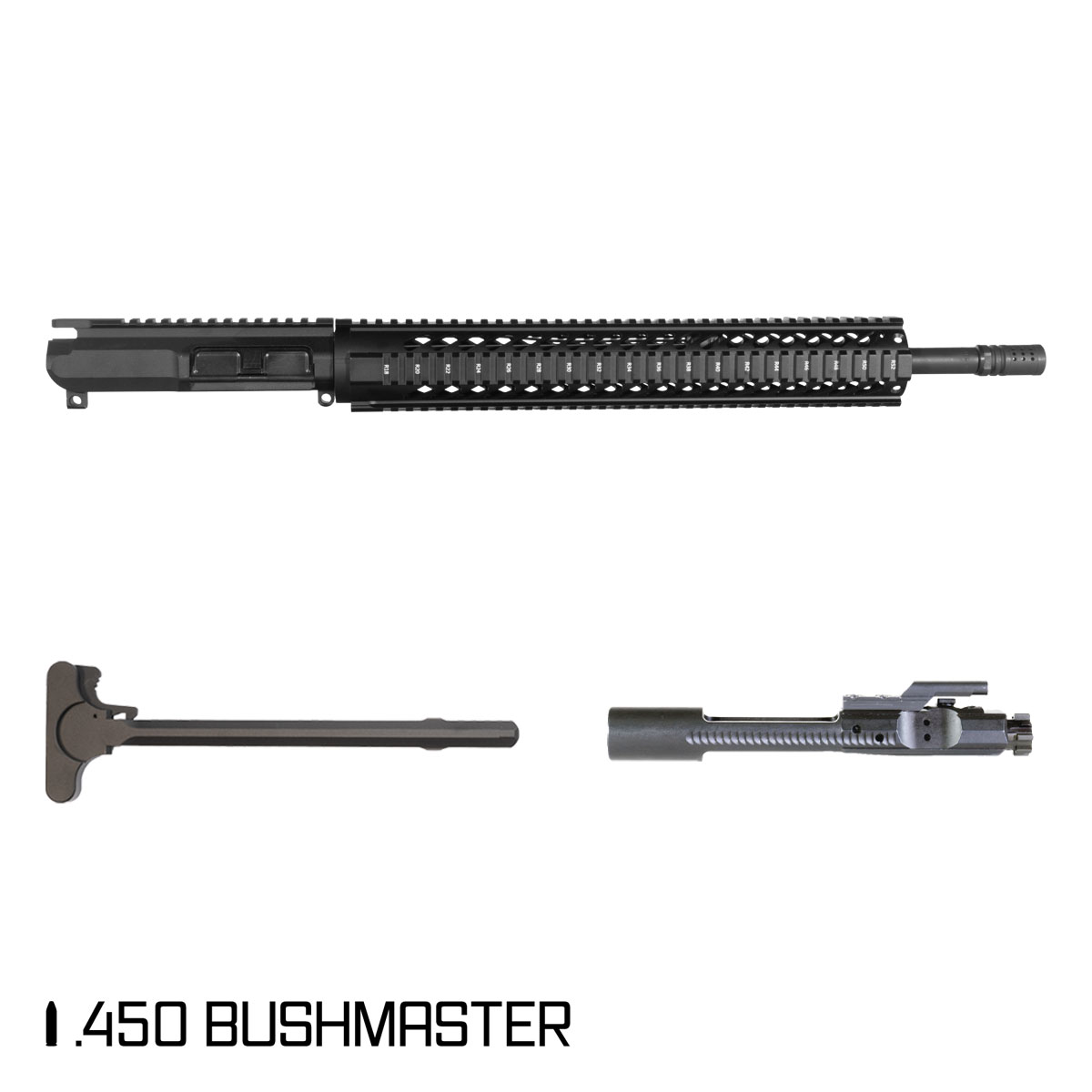 Davidson Defense Justifier 18-inch Mid-Gas 1:24 .450 Bushmaster AR-15 M-Lok Rifle Complete Upper Build