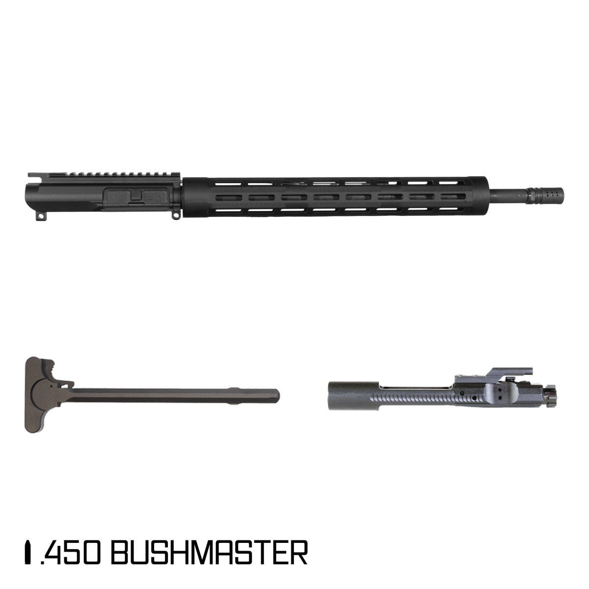 Davidson Defense Tunnel Scout 18-inch Mid-Length-Gas 1:24 .450 Bushmaster AR-15 Freefloat Tubular M-Lok Handguard Rifle Complete Upper Build