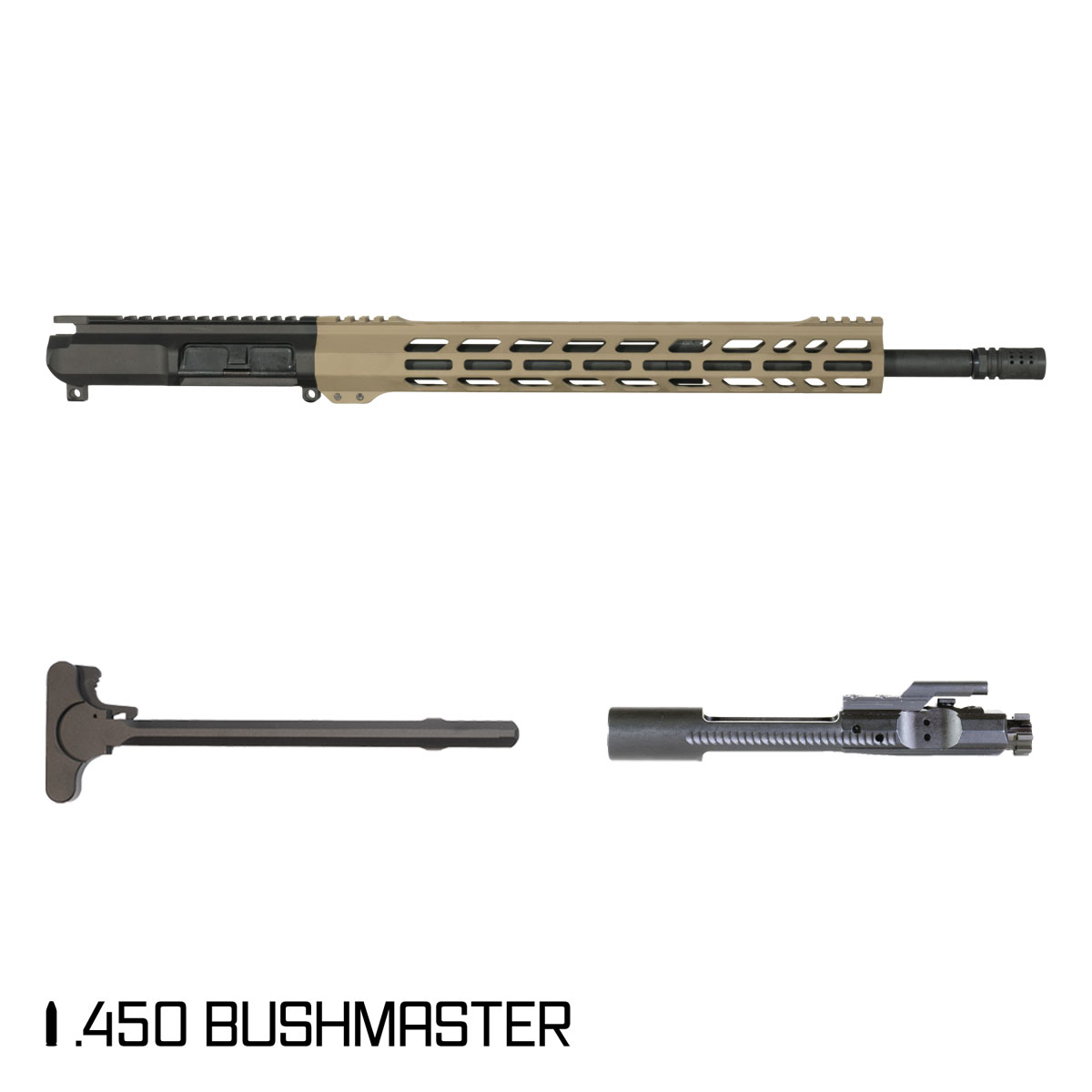 Davidson Defense Desertlord 18-inch Mid-Gas 1:24 .450 Bushmaster AR-15 M-Lok Rifle Complete Upper Build