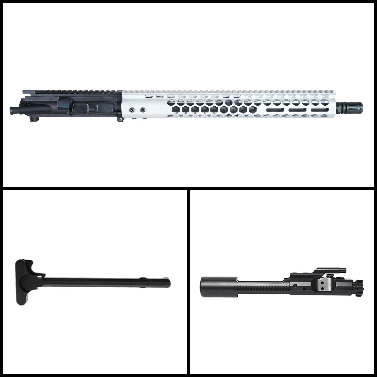 'Lightshow 5.56-Silver' 16-inch AR-15 5.56 NATO Nitride Rifle Complete ...