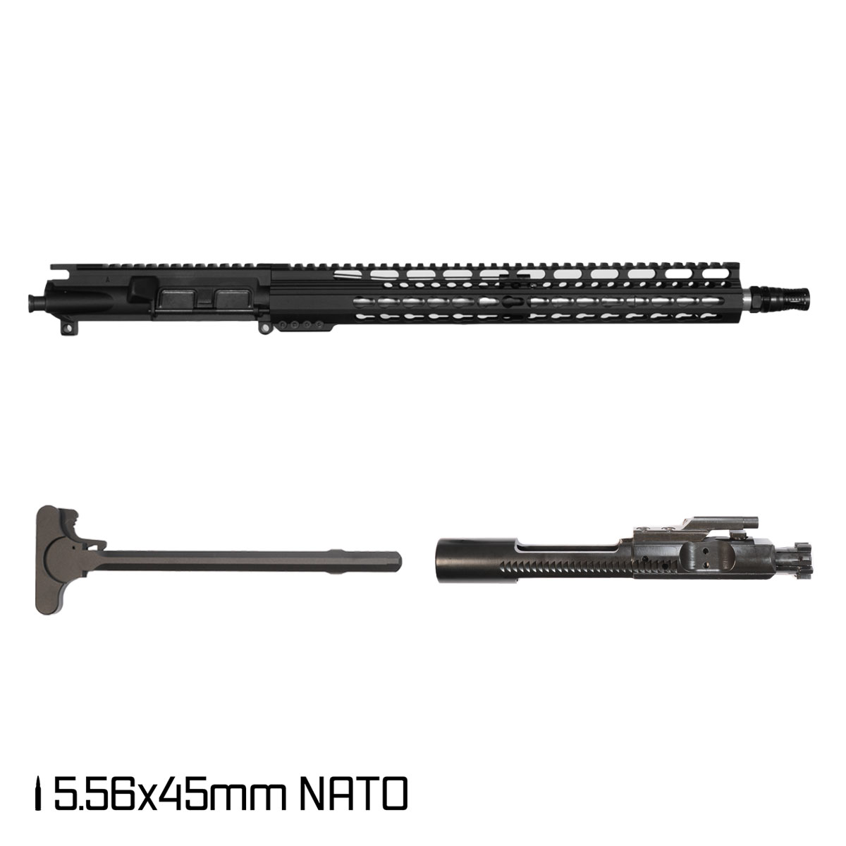 Davidson Defense Wallbreaker 16-inch Carbine-Gas 1:8 5.56 NATO AR-15 Freefloat Keymod Handguard Rifle Complete Upper Build, KAK Industry Plan B A7 Flash Hider