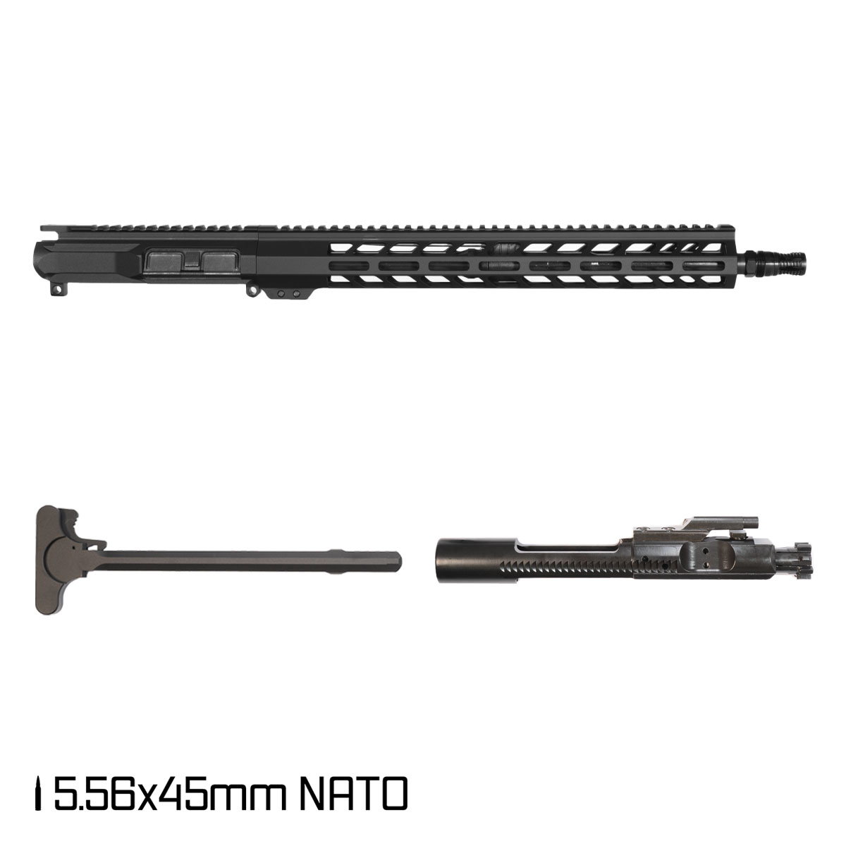 Davidson Defense Ronin 16-inch Carbine-Gas 1:7 5.56 NATO AR-15 Freefloat M-Lok Handguard Rifle Complete Upper Build, Plan B A7 Flash Hider