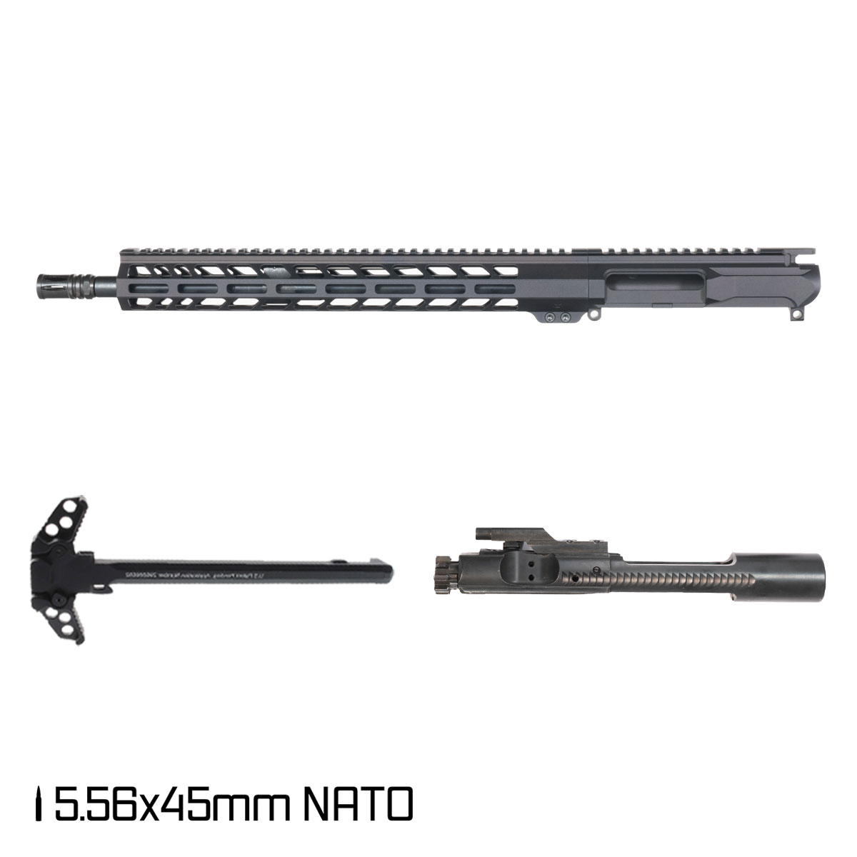 Davidson Defense Ronin Left-Handed 16.5-inch Mid-Gas 1:7 5.56 NATO AR-15 Freefloat M-Lok Handguard Rifle Complete Upper Build