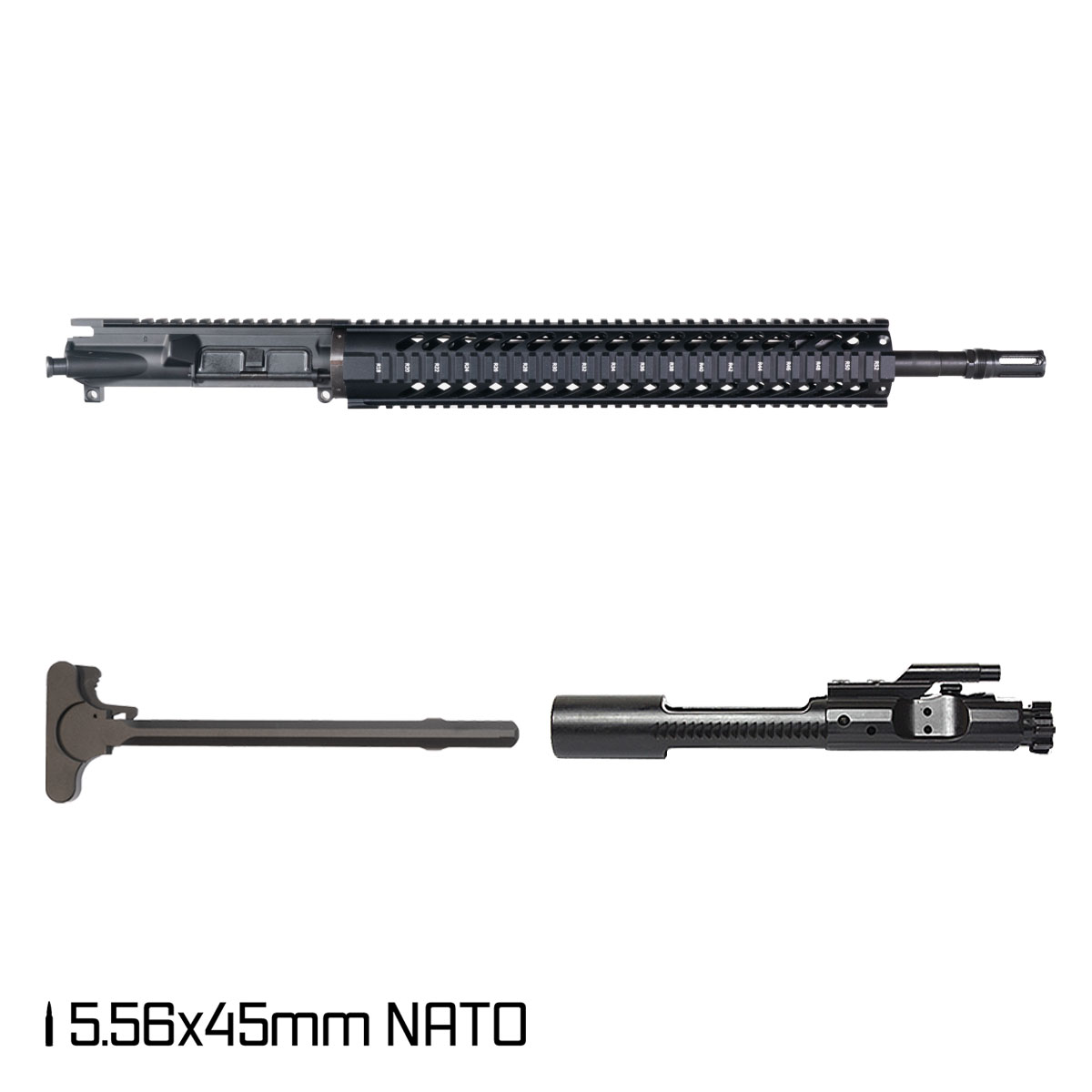 Davidson Defense LAZR 18-inch Rifle-Gas 5.56 NATO AR-15 Rifle Complete Upper Build, Plan B Sentinel Caged Flash Hider