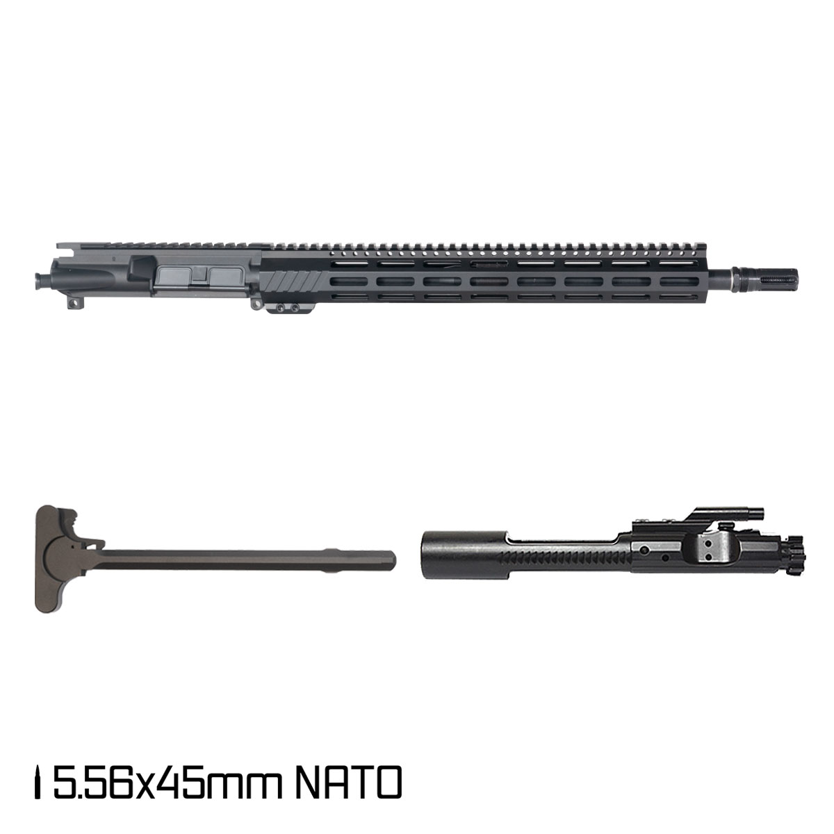 Davidson Defense Aegis 16-inch Carbine-Gas 1:7 Nitrided 5.56 NATO AR-15 Freefloat M-Lok Handguard Rifle Complete Upper Build, Plan B Sentinel Caged Flash Hider