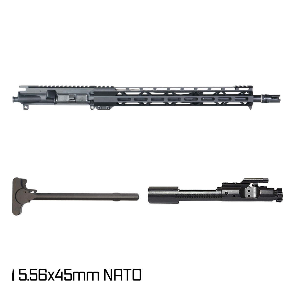 Davidson Defense Show Stopper 16.5-inch AR-15 5.56 NATO Rifle Complete Upper Build, Plan B Scorch 3-Prong Flash Hider