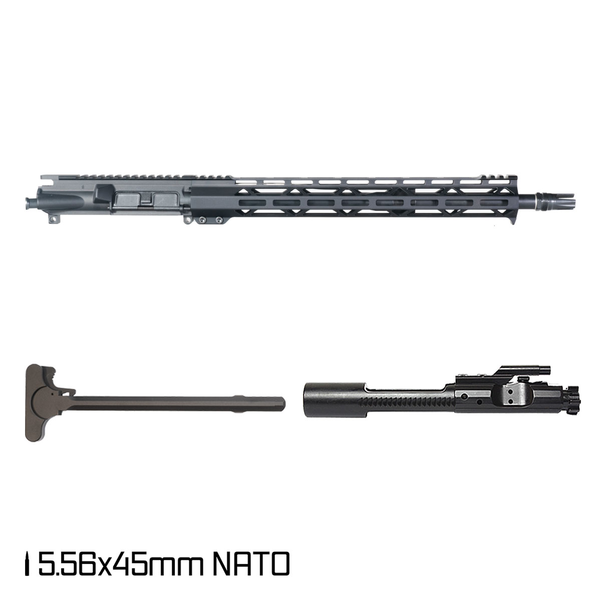 Davidson Defense Show Stopper 16.5-inch AR-15 5.56 NATO Rifle Complete Upper Build, Plan B Scorch 3-Prong Flash Hider