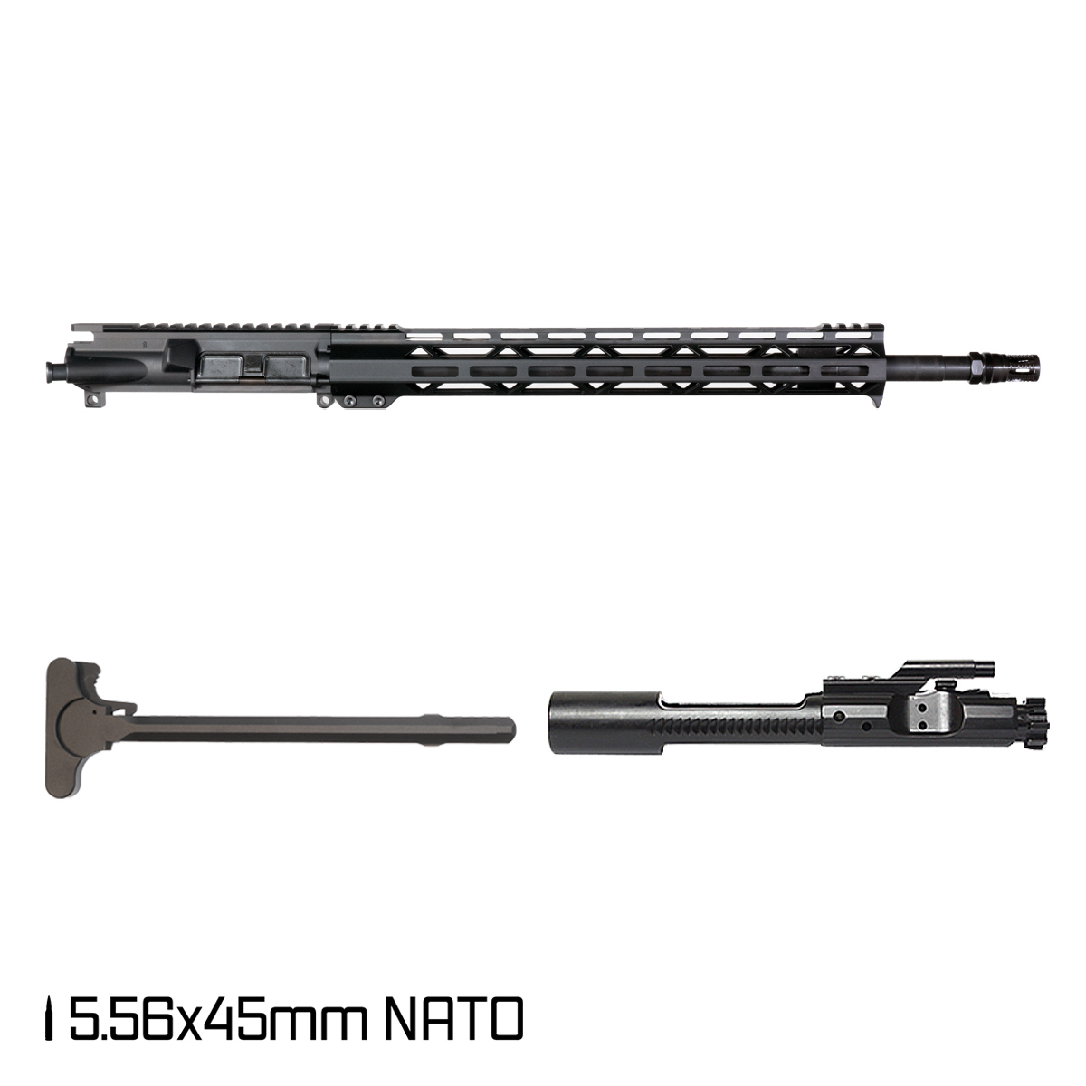 Davidson Defense Light Slinger 18-inch Rifle-Gas 1:7 5.56 NATO AR-15 Freefloat M-Lok Handguard Rifle Complete Upper Build, Plan B A7 Flash Hider