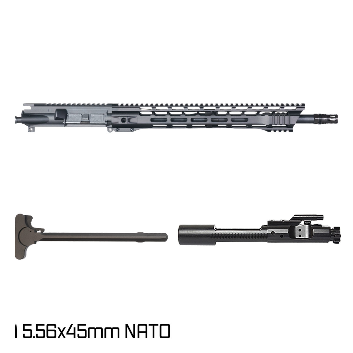 Davidson Defense Nightbane 16-inch AR-15 5.56 NATO Rifle Complete Upper Build, Plan B A7 Flash Hider