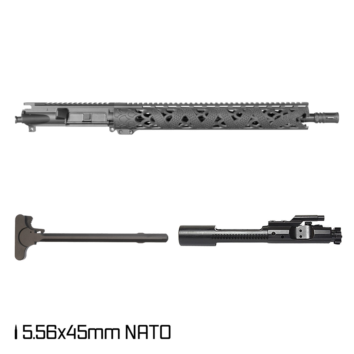Davidson Defense Cottonmouth 16.5-inch Mid-Gas 1:7 5.56 NATO AR-15 Freefloat M-Lok Handguard Rifle Complete Upper Build