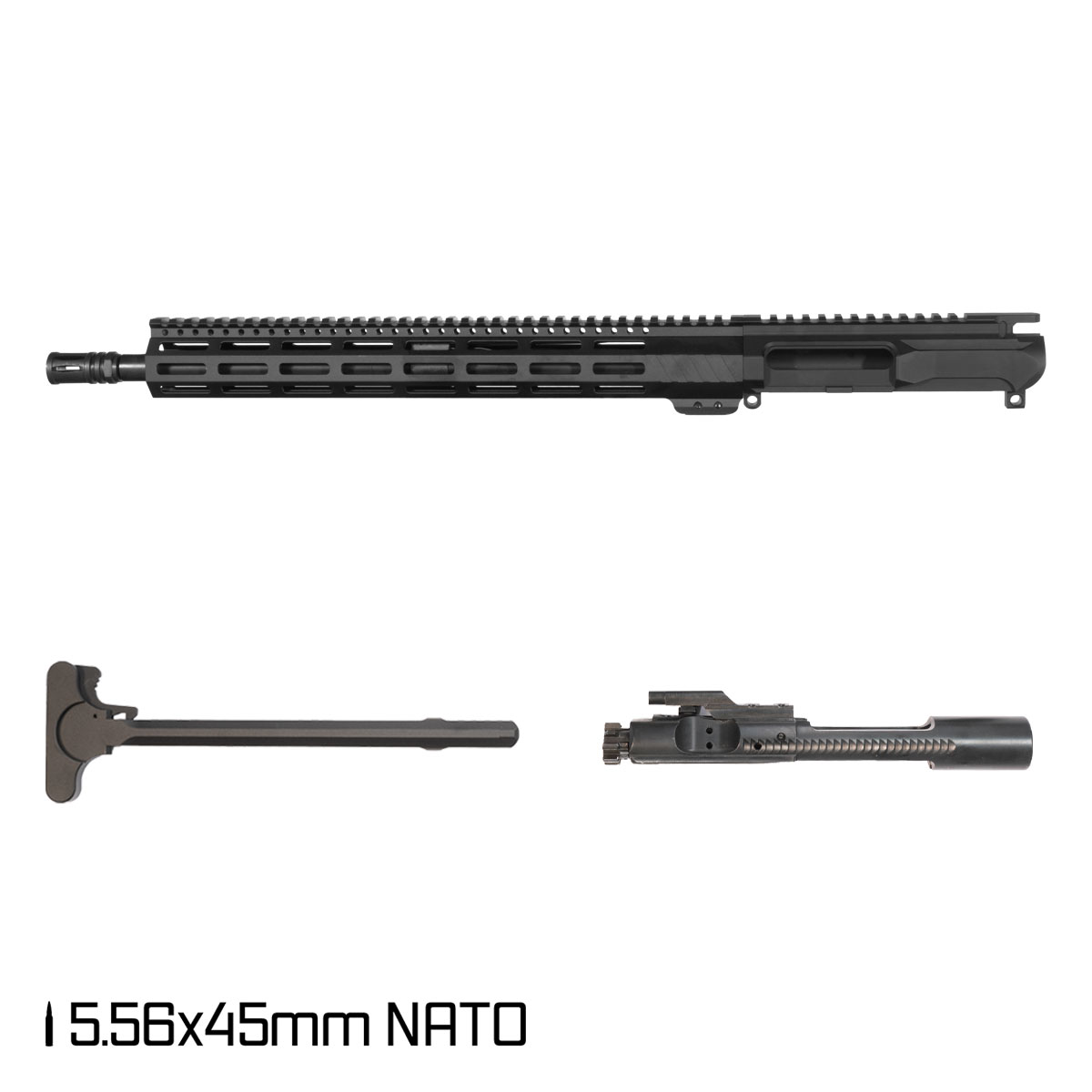 Davidson Defense Left-Handed Aegis 16-inch Carbine-Gas 1:7 5.56 NATO AR-15 Freefloat M-Lok Handguard Rifle Complete Upper Build