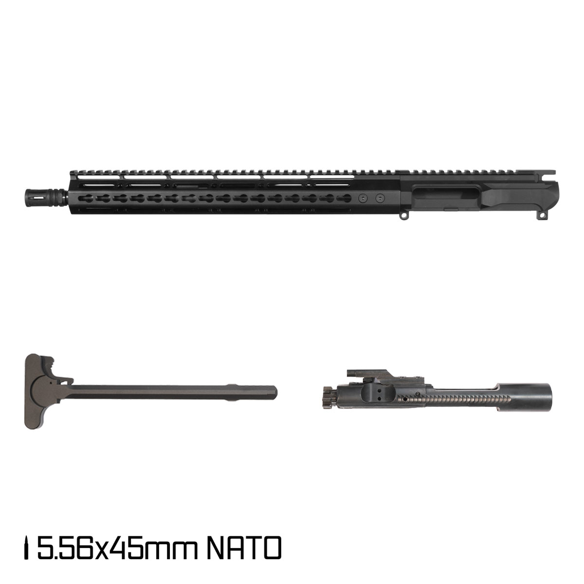 Davidson Defense Left-Handed Warden Duty 16.5-inch Mid-Gas 1:7 5.56 NATO AR-15 Freefloat KeyMod Handguard Rifle Complete Upper Build