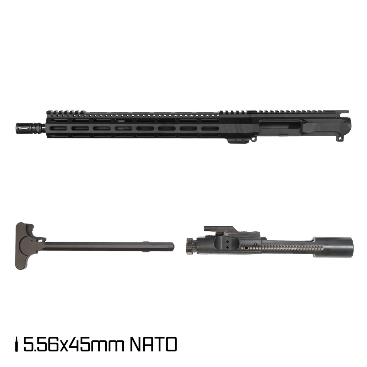 Davidson Defense Left-Handed Aegis Lightweight 16.5-inch Mid-Length-Gas 1:7 5.56 NATO AR-15 Freefloat M-Lok Handguard Rifle Complete Upper Build
