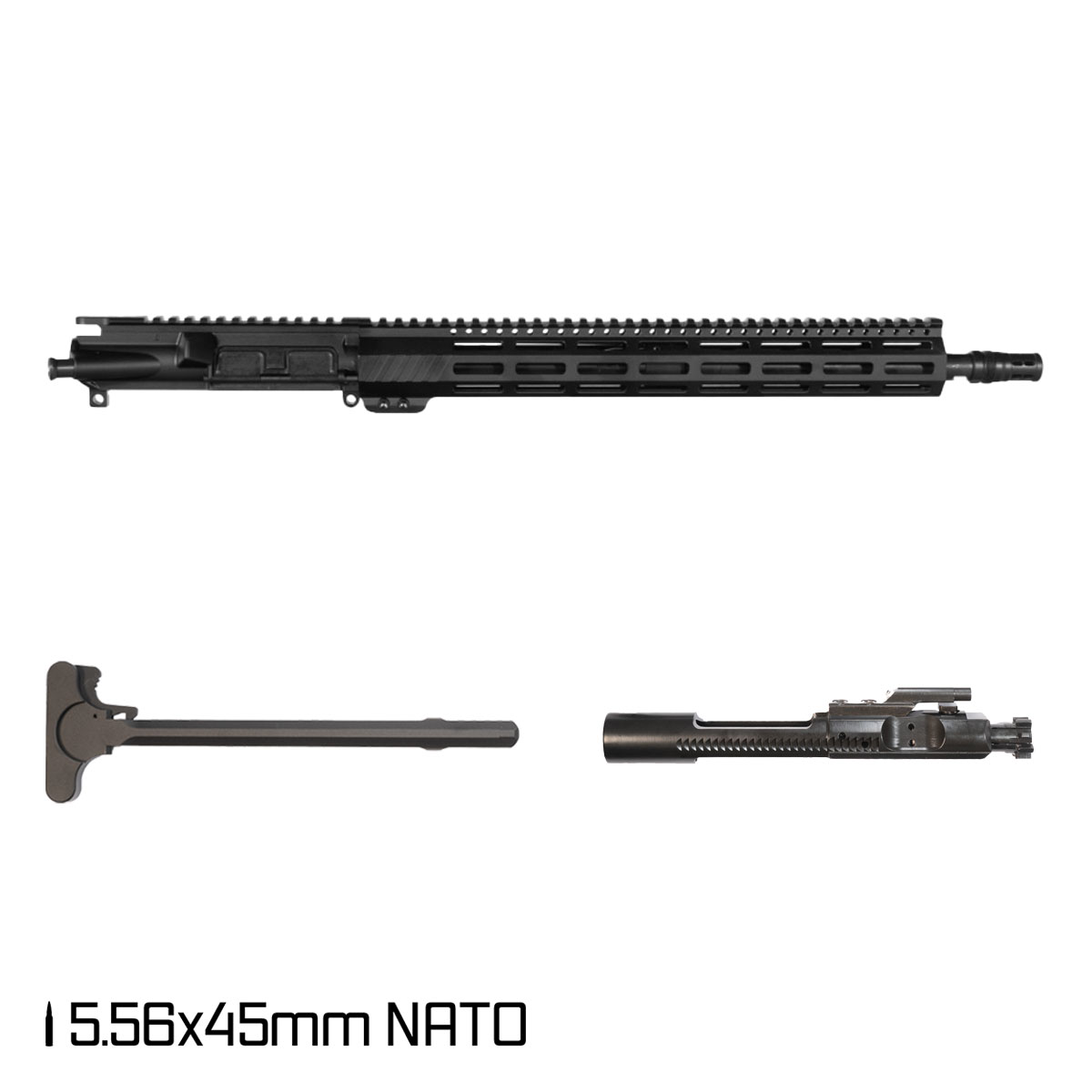 Davidson Defense Aegis 16-inch Carbine-Gas 1:7 5.56x45mm NATO AR-15 Freefloat M-Lok Handguard Rifle Complete Upper Build, DTT Plan B Bartizan Muzzle Brake