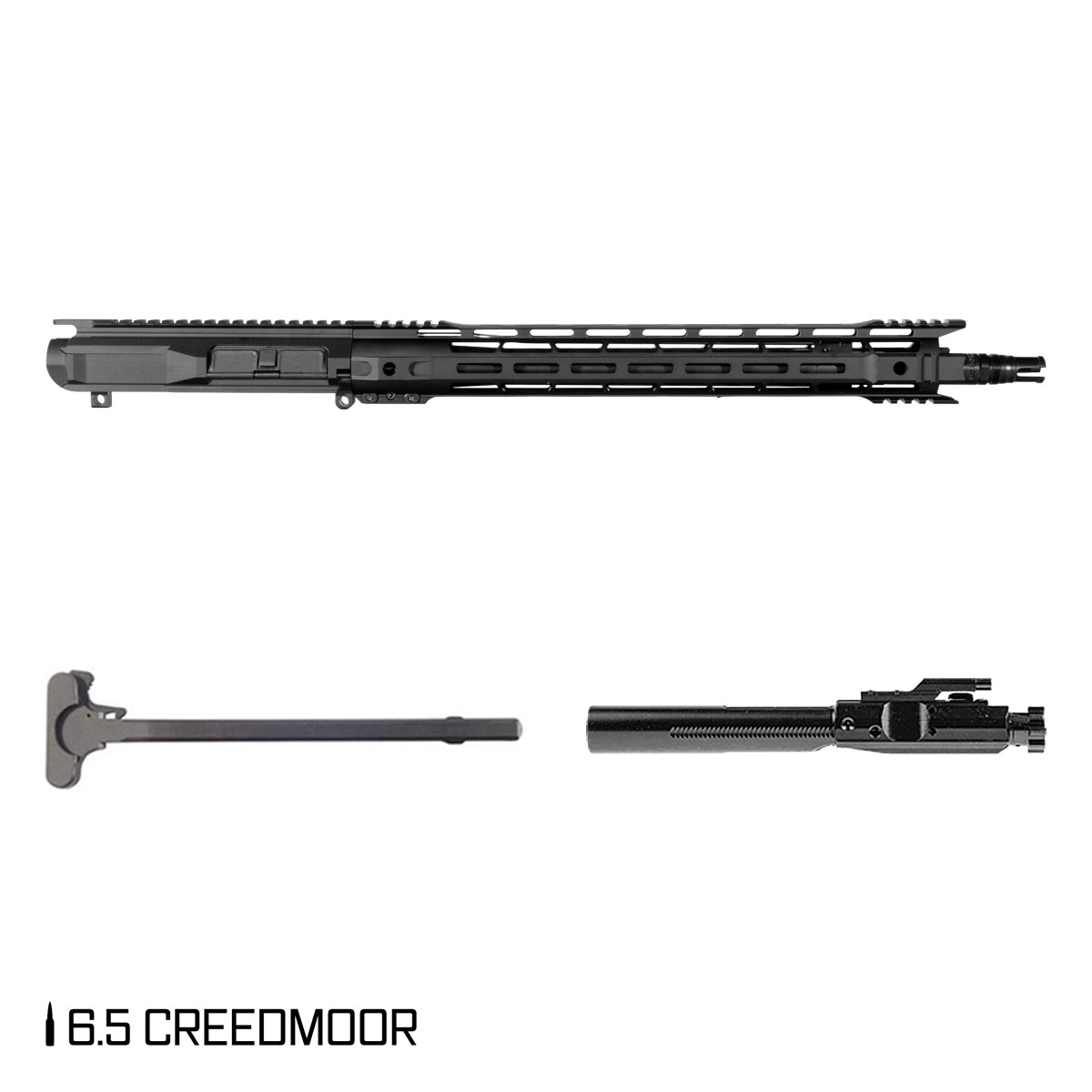 Davidson Defense Watchtower 18-inch Rifle-Gas 1:8 6.5 Creedmoor AR-10 M-Lok Rifle Complete Upper Build, Plan B Muzzle Device Trident Flash Hider