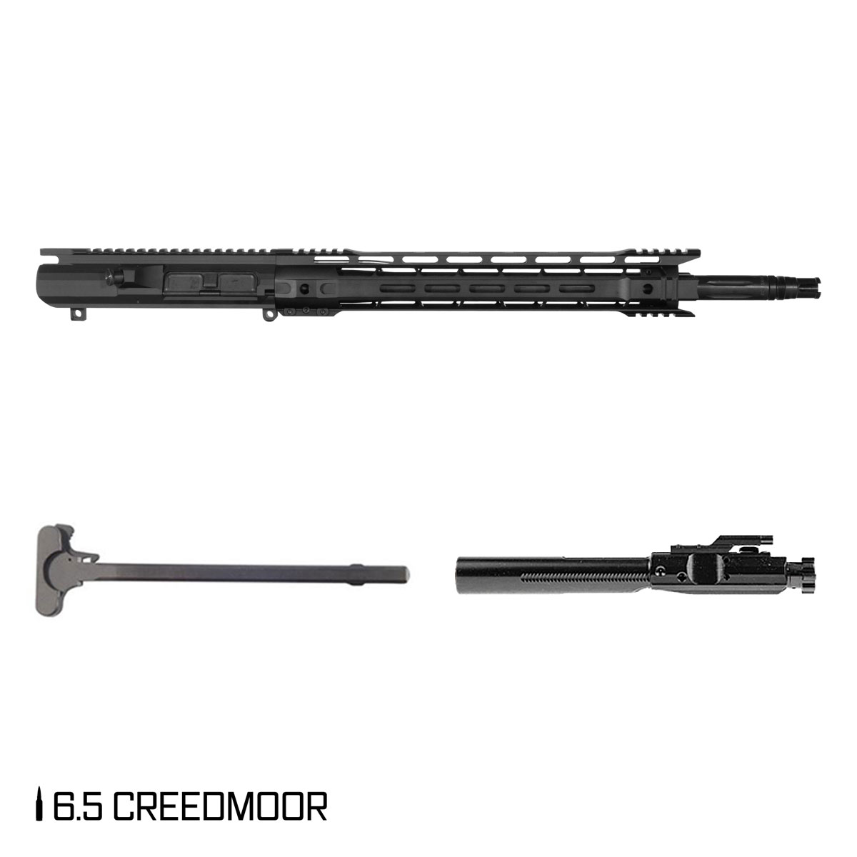 Davidson Defense High Ground 18-inch Rifle-Gas 1:8 6.5 Creedmoor AR-10 M-Lok Rifle Complete Upper Build, Plan B Trident Flash Hider
