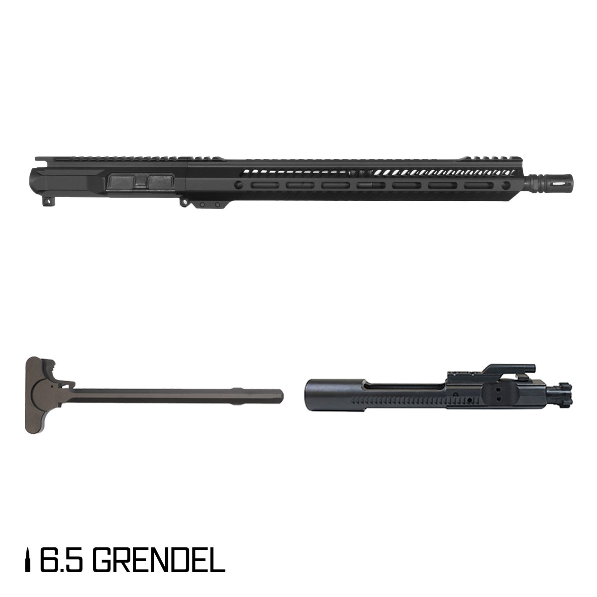 Davidson Defense Ronin Competition 16-inch Carbine-Gas 1:8 6.5 Grendel AR-15 Freefloat M-Lok Handguard with Integrated QD Points Rifle Complete Upper Build