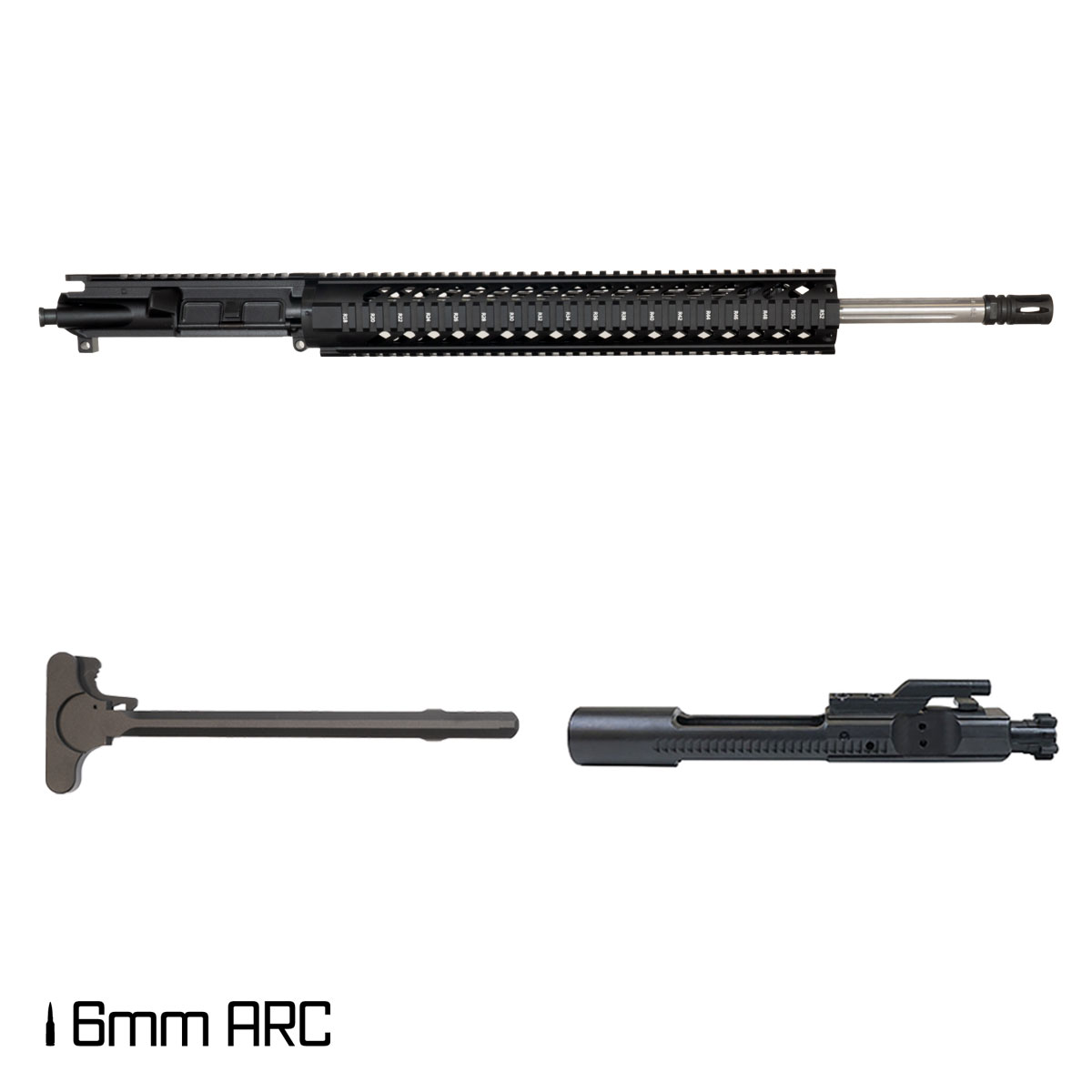 Davidson Defense Static Burn 20-inch Rifle-Gas 1:8 6MM ARC AR-15 Freefloat Quad-Rail Handguard Rifle Complete Upper Build