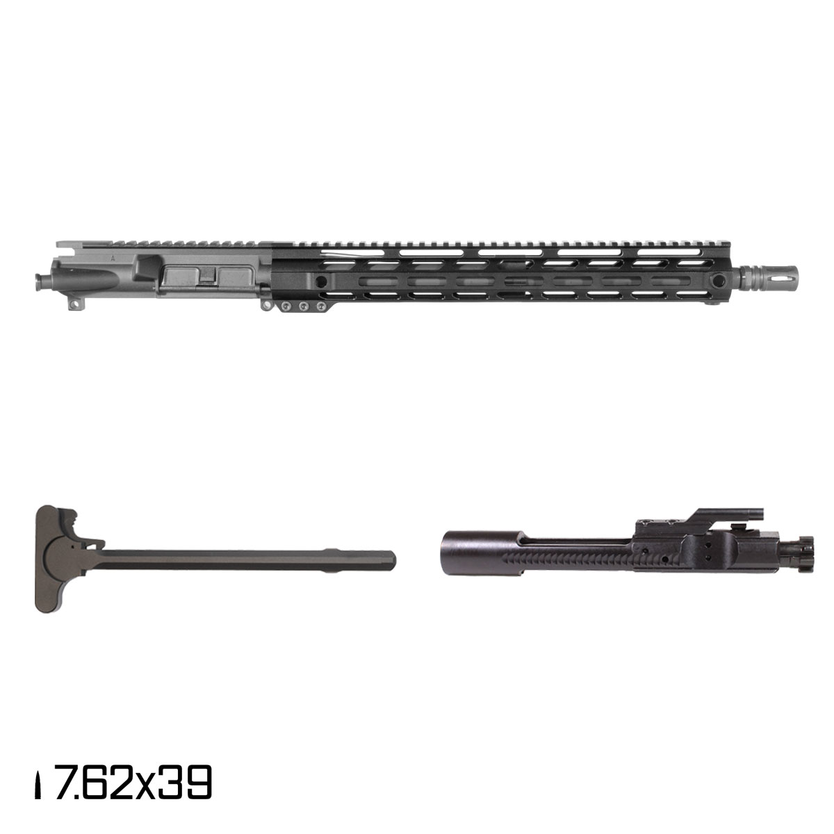 Davidson Defense Volley 16-inch Carbine-Gas 1:10 7.62x39 AR-15 Freefloat M-Lok Handguard Rifle Complete Upper Build