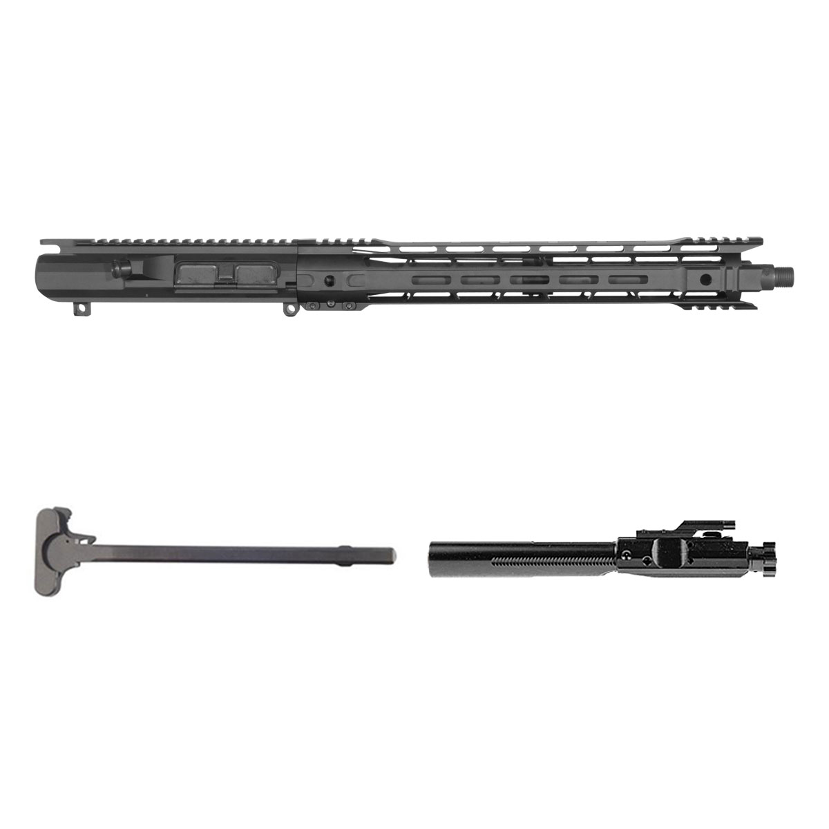 Davidson Defense Suppressor Ready Ghostmark 16-inch Carbine-Gas 1:3 8.6 BLK AR-10 Freefloat M-Lok Handguard Rifle Complete Upper Build