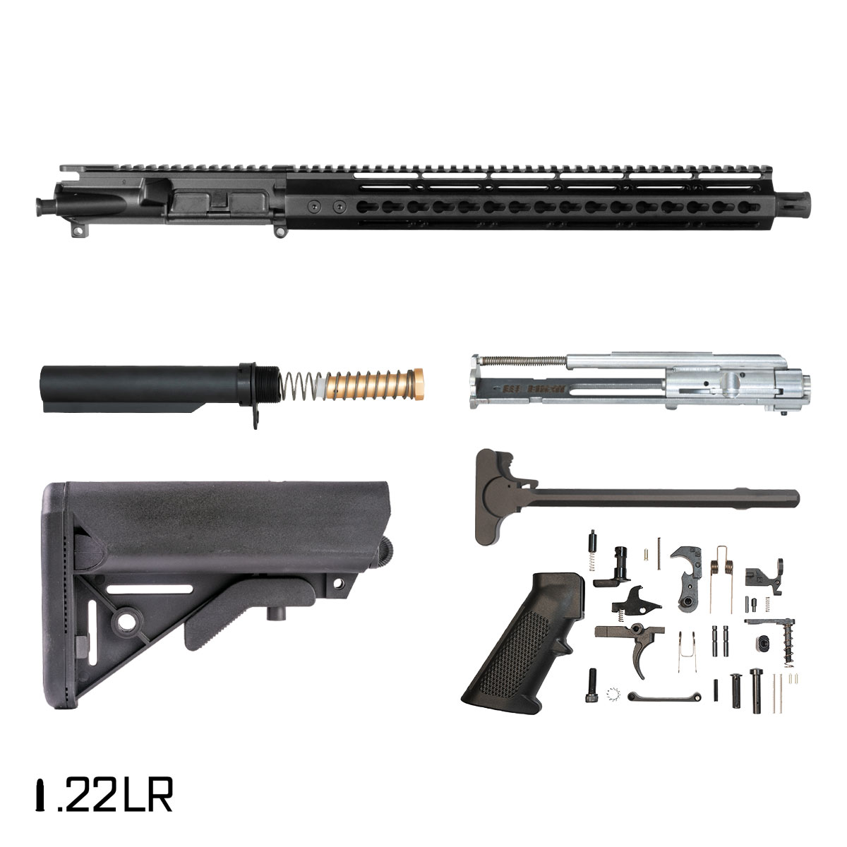 Davidson Defense Warden Duty 16-inch .22 LR AR-15 Freefloat KeyMod Handguard Rifle Full Build Kit