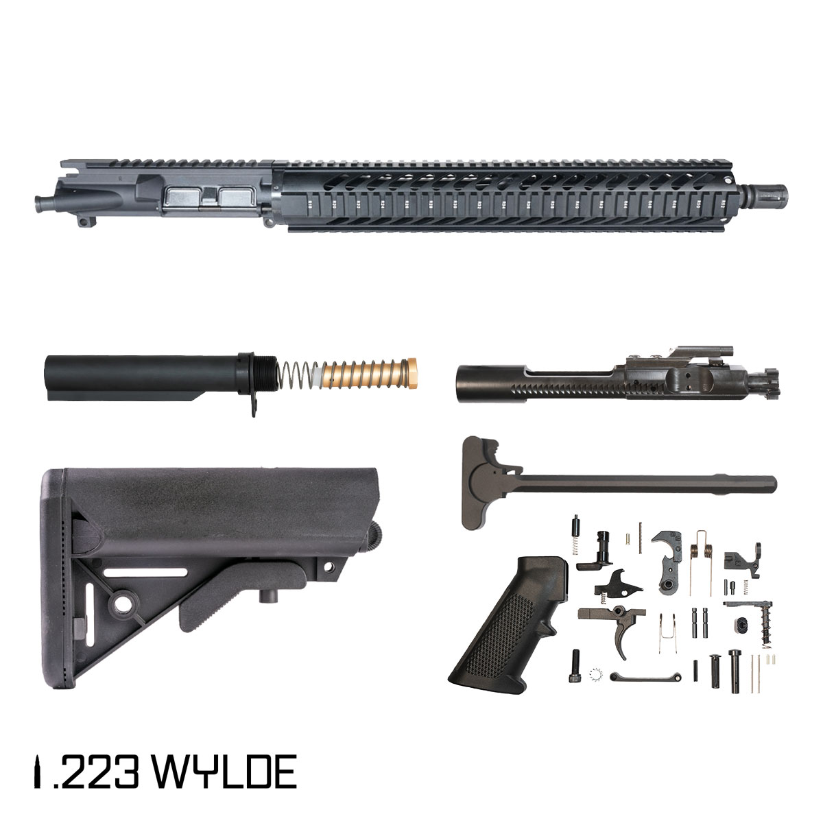  Davidson Defense 'Avalanche in .223' 16-inch AR-15 .223 Wylde Phosphate Rifle Full Build Kit