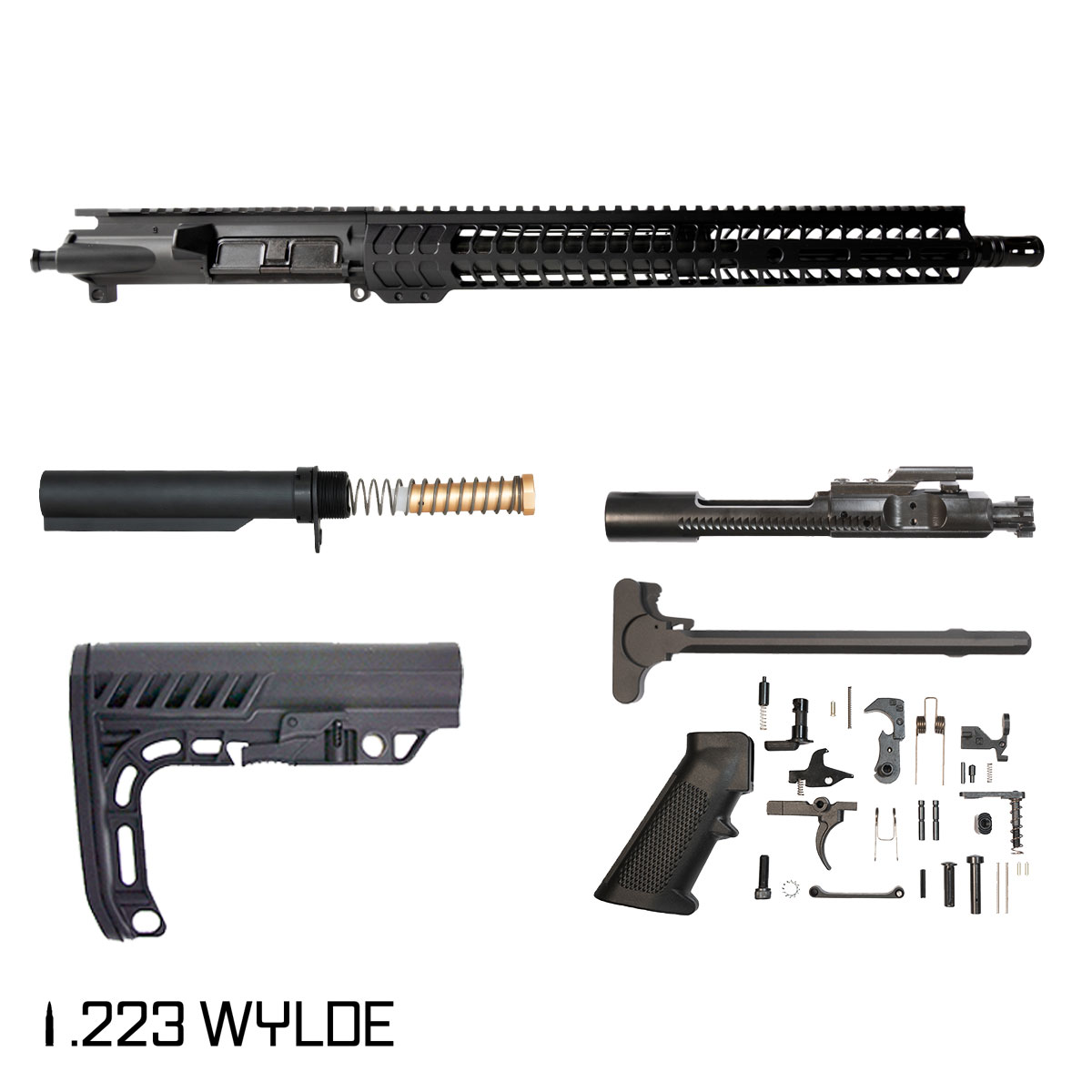 Davidson Defense Jawbreaker 16-inch Carbine-Gas 1:8 .223 Wylde AR-15 Freefloat M-Lok Handguard Rifle Full Build Kit