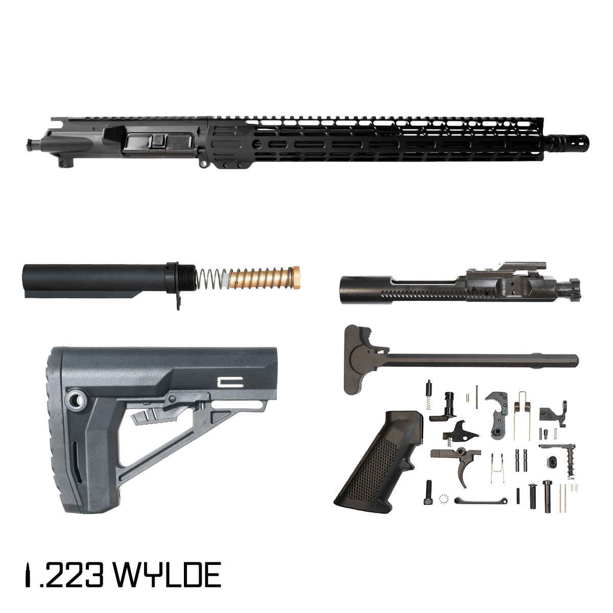 Davidson Defense Jawbreaker II 16-inch Carbine-Gas 1:8 .223 Wylde AR-15 Freefloat M-Lok Handguard Rifle Full Build Kit