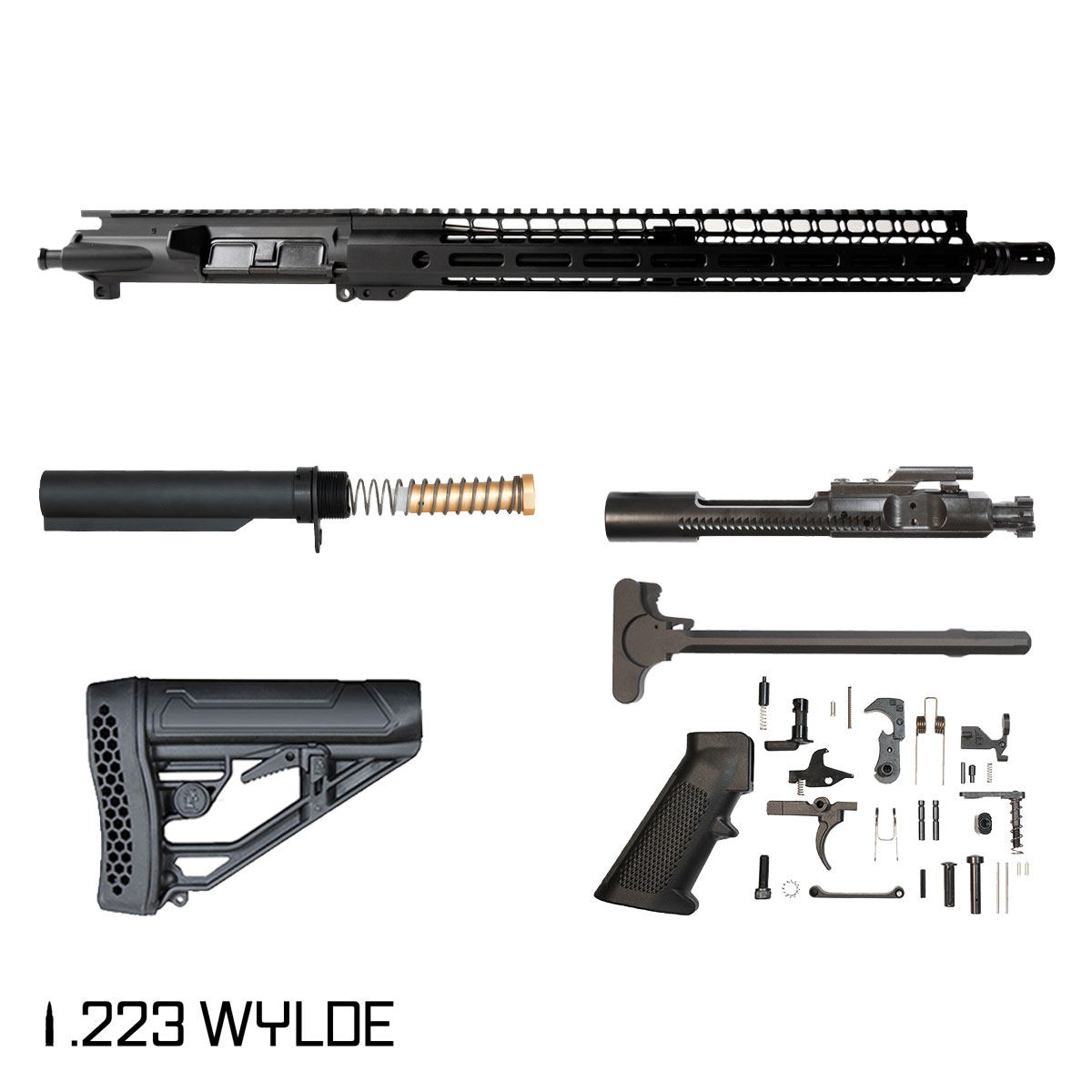 Davidson Defense Jawbreaker IV 16-inch Carbine-Gas 1:8 .223 Wylde AR-15 Freefloat M-Lok Handguard Rifle Full Build Kit