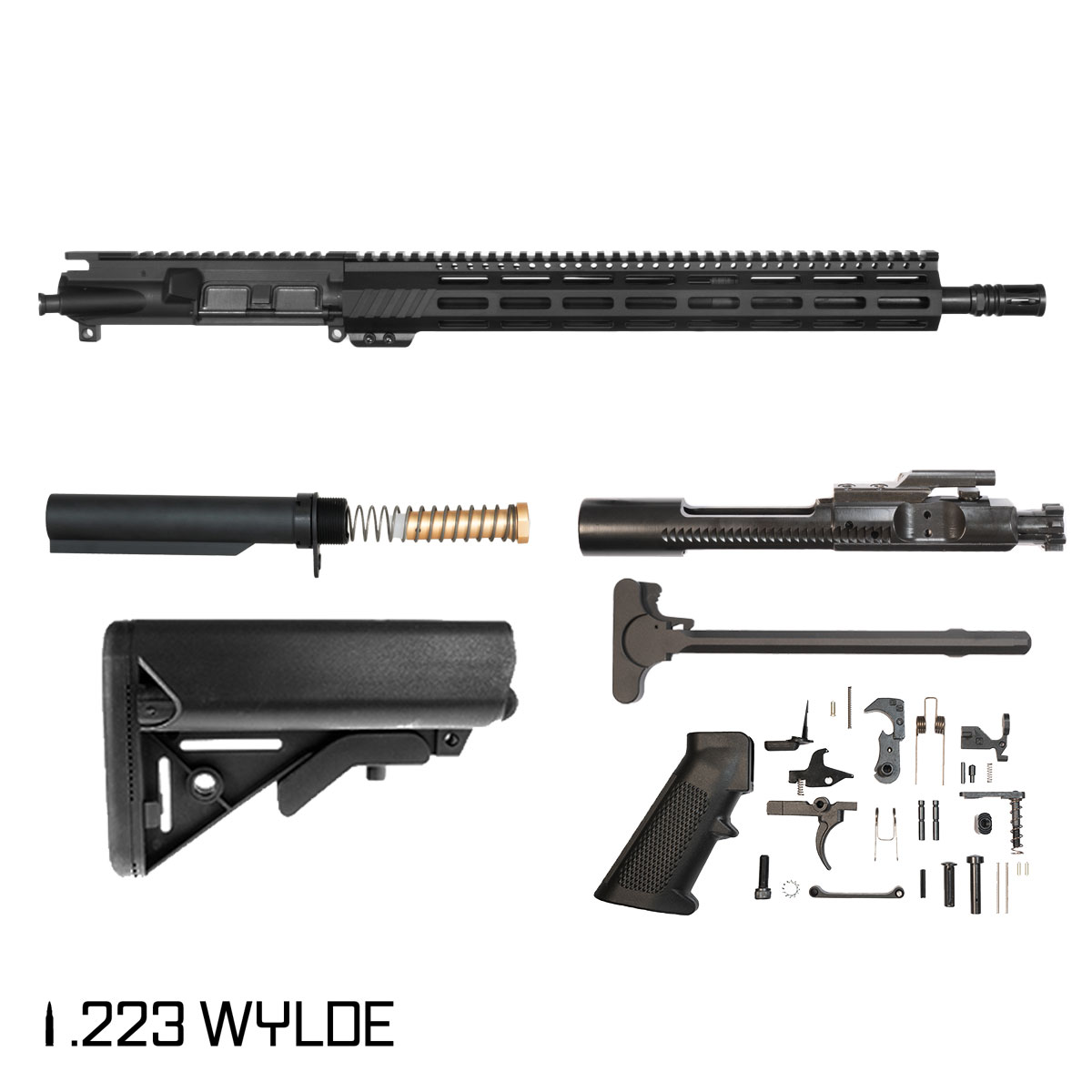 Davidson Defense Aegis 16.5-inch Mid-Gas 1:7 .223 Wylde AR-15 Freefloat M-Lok Handguard Rifle Full Build Kit