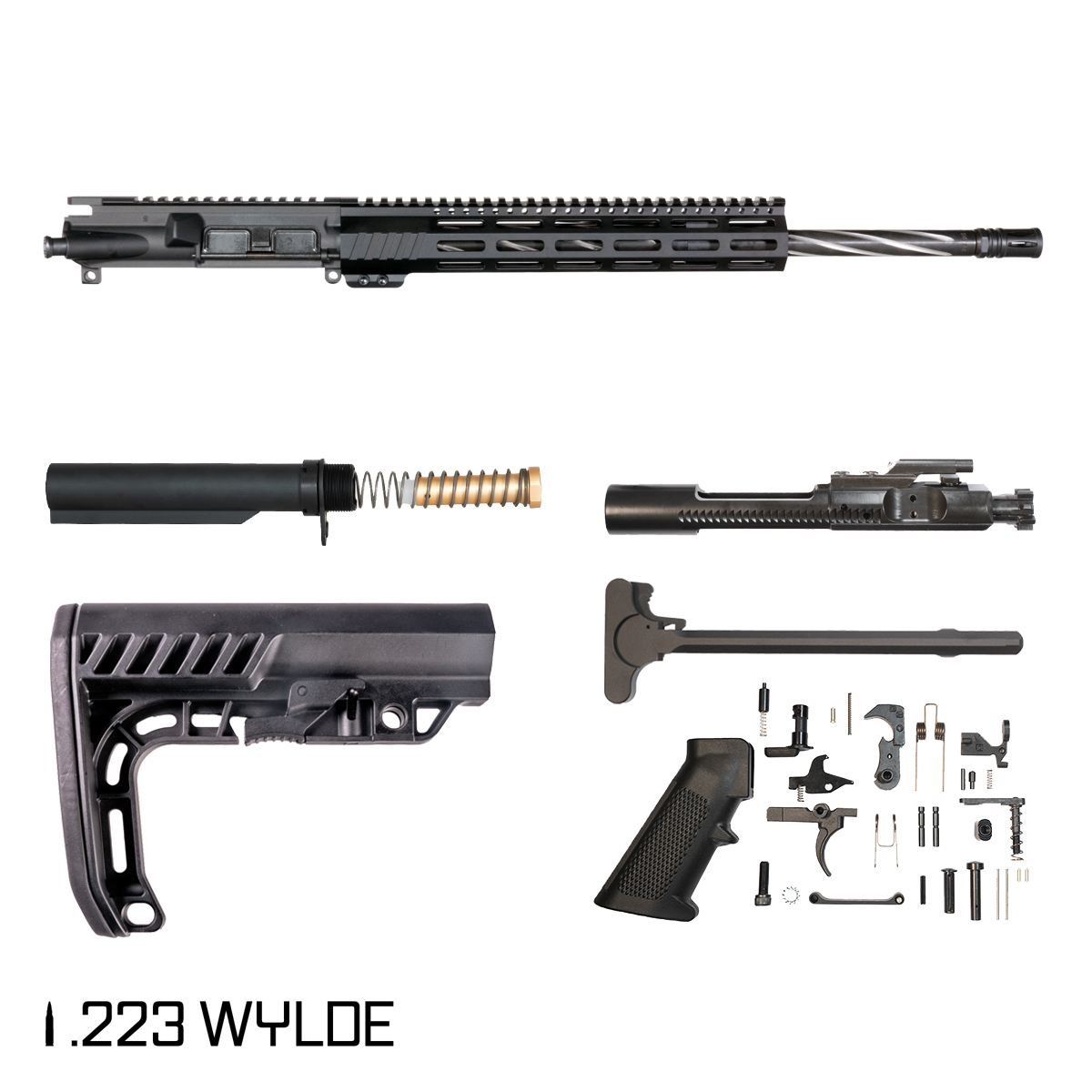 Davidson Defense Aegis 18-inch Mid-Gas 1:8 .223 Wylde AR-15 Freefloat M-Lok Handguard Rifle Full Build Kit