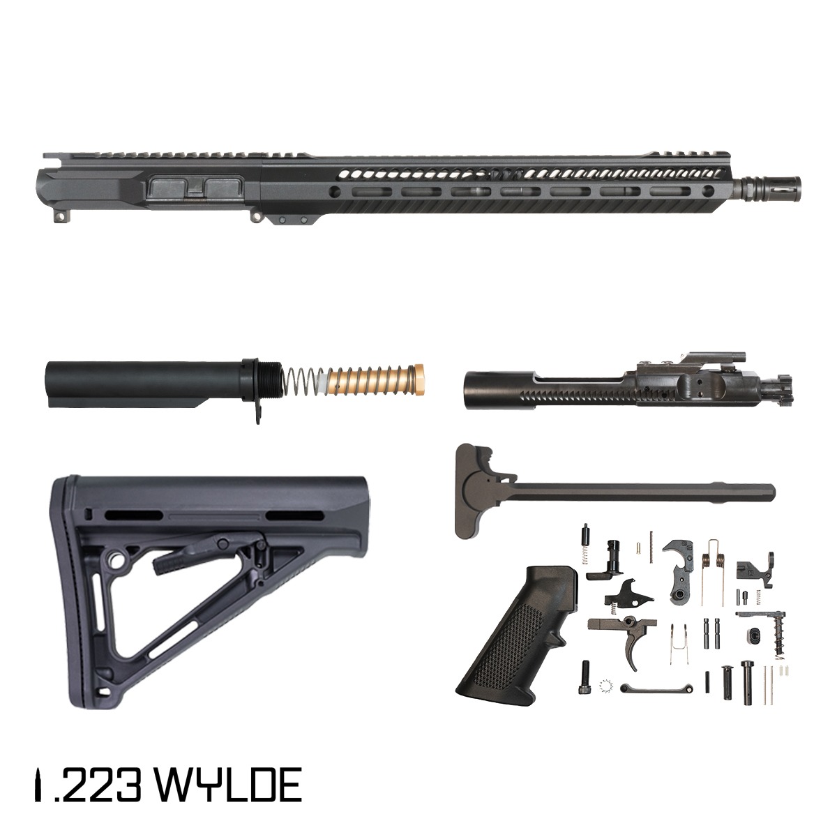 Davidson Defense Ronin Competition 16-inch Carbine-Gas 1:8 .223 Wylde AR-15 Freefloat M-Lok Handguard Rifle Full Build Kit