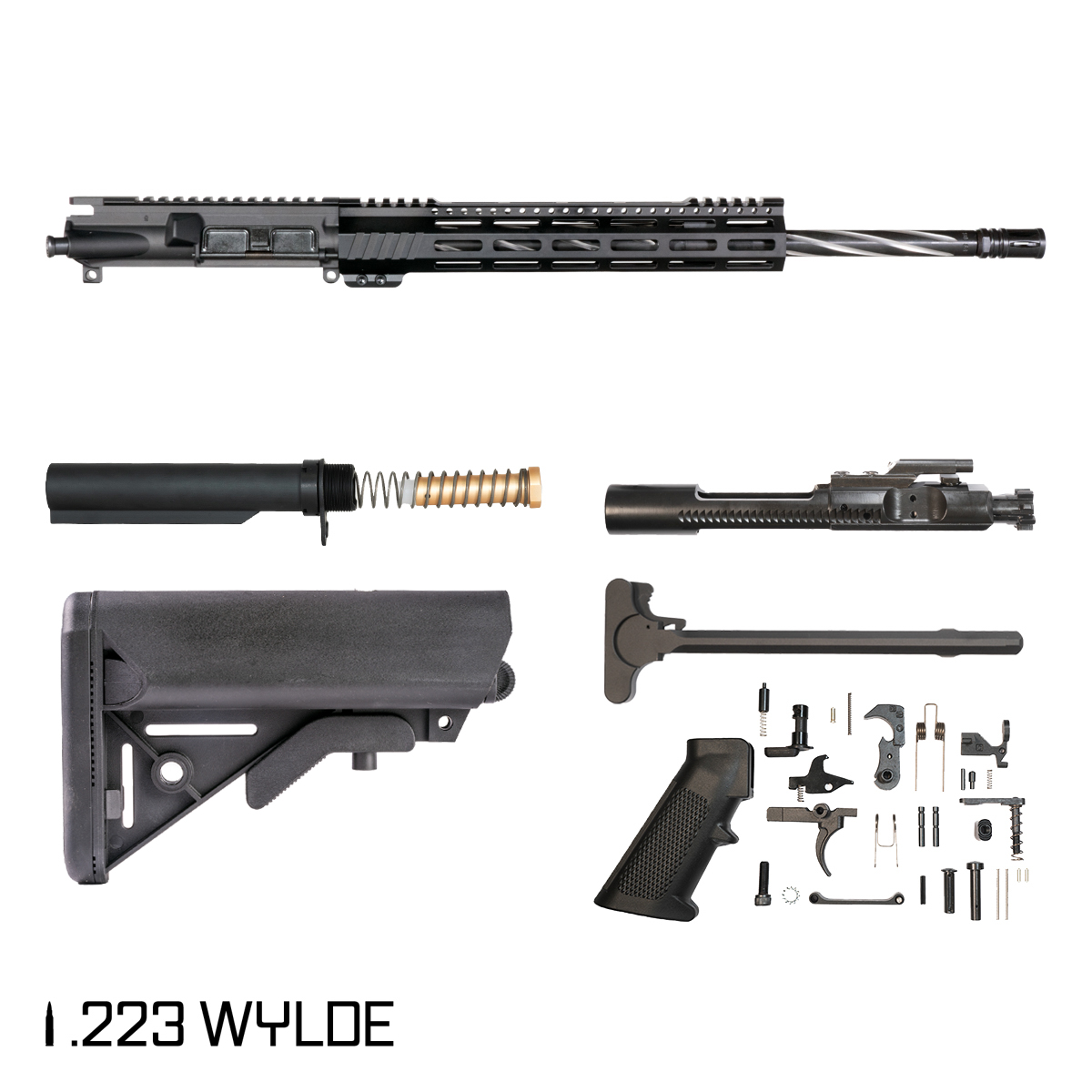 Davidson Defense Aegis Lightweight 18-inch Mid-Gas 1:8 .223 Wylde AR-15 Freefloat M-Lok Handguard Rifle Full Build Kit