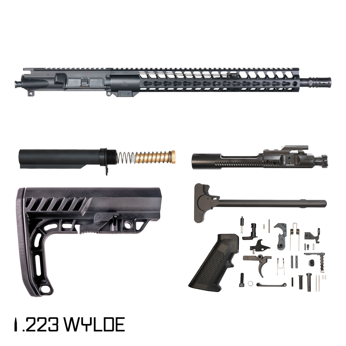 Davidson Defense Warden 16.5-inch Mid-Gas 1:7 .223 Wylde AR-15 Freefloat Keymod Handguard Rifle Full Build Kit