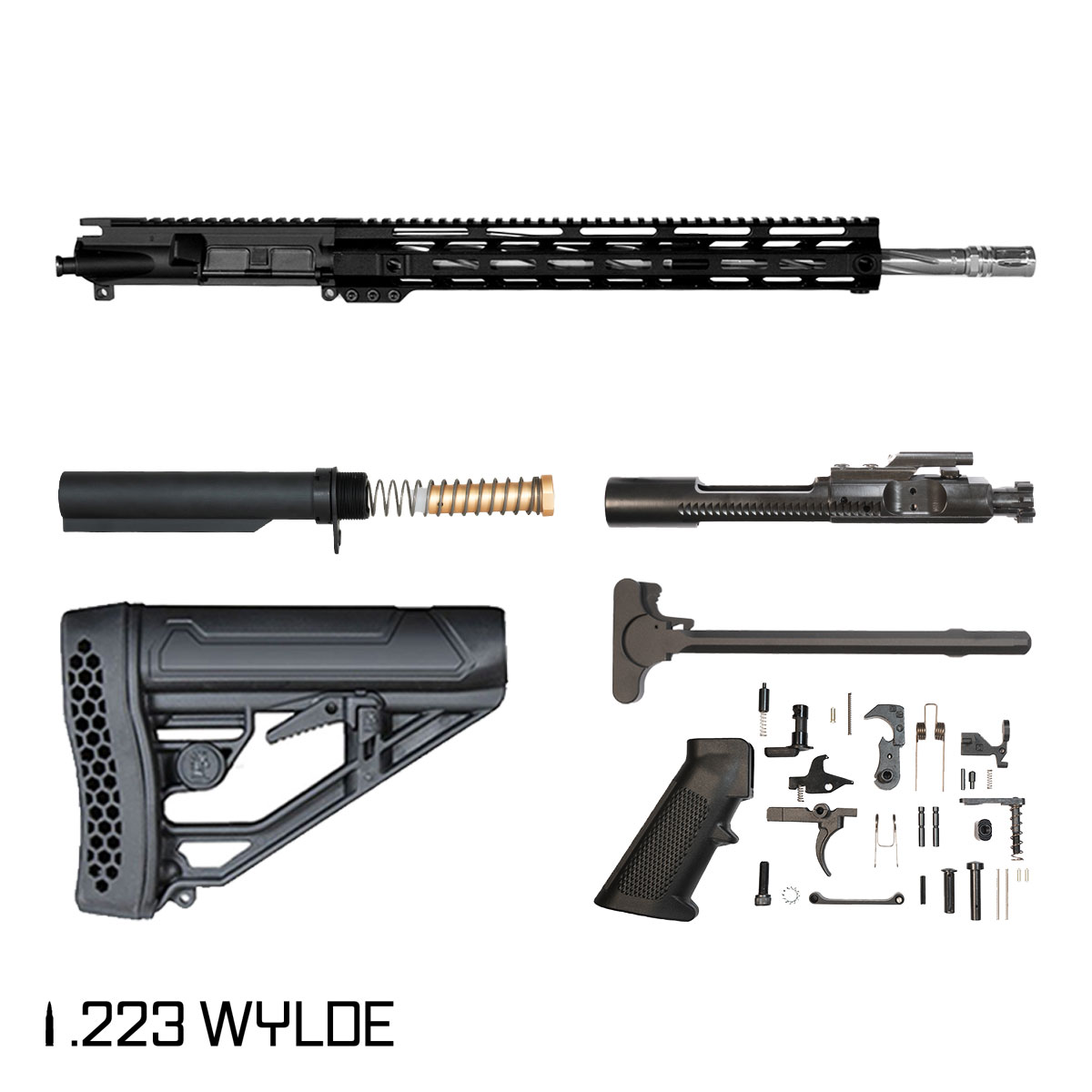 Davidson Defense Planetbreaker 18-inch Mid-Gas 1:7 .223 Wylde AR-15 Freefloat M-Lok Handguard Rifle Full Build Kit