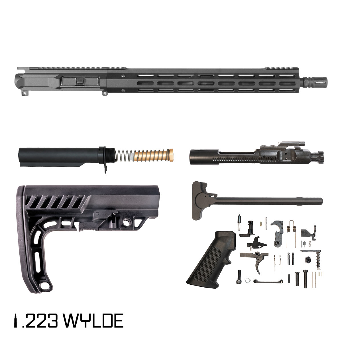 Davidson Defense Ronin Competition 16-inch Carbine-Gas 1:8 .223 Wylde AR-15 Freefloat M-Lok Handguard Rifle Full Build Kit