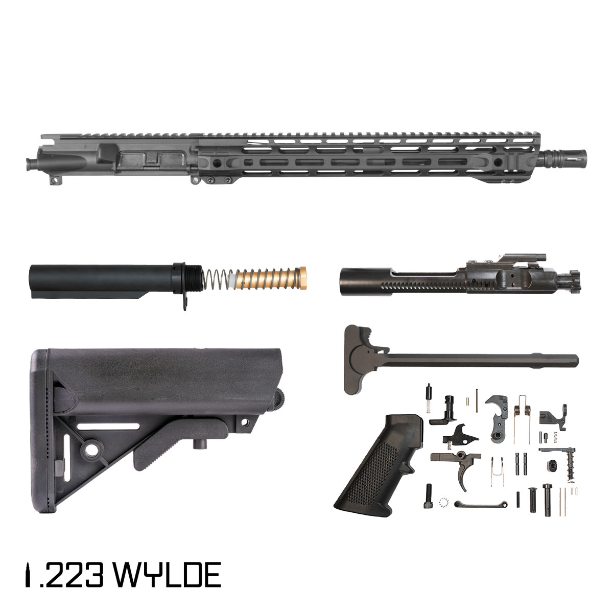 Davidson Defense Doru 16-inch Carbine-Gas 1:8 .223 Wylde AR-15 Freefloat M-Lok Handguard Rifle Full Build Kit