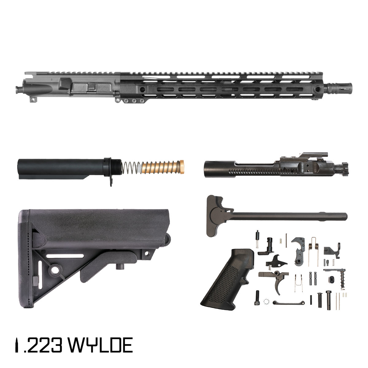 Davidson Defense Kraken's Call 16-inch Carbine-Gas 1:8 .223 Wylde AR-15 Freefloat M-Lok Handguard Rifle Full Build Kit