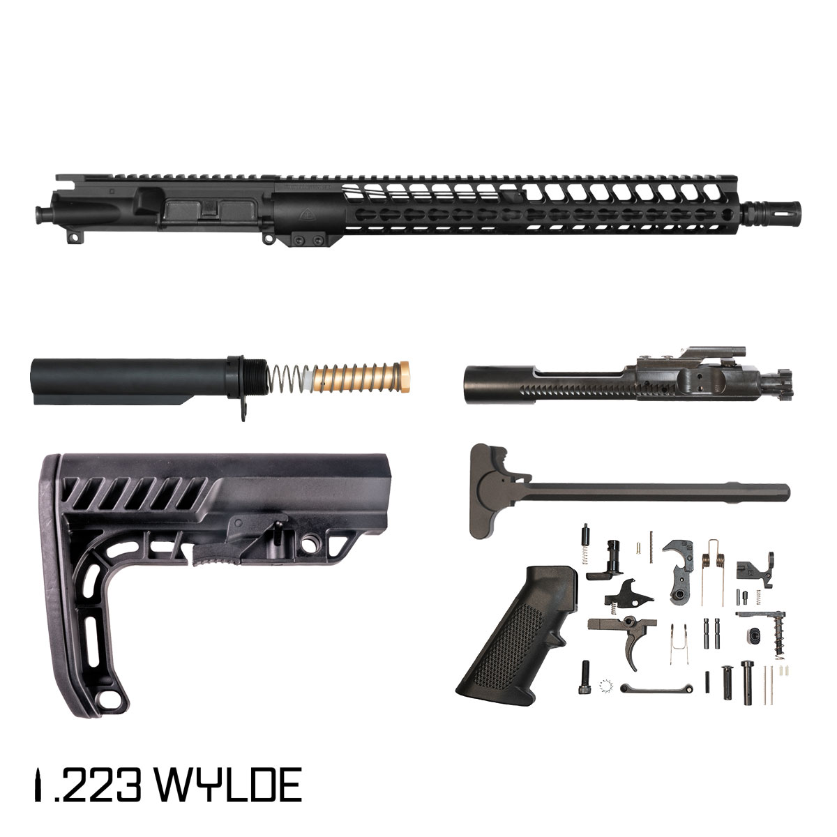 Davidson Defense Warden 16-inch Carbine-Gas 1:8 .223 Wylde AR-15 KeyMod Handguard Rifle Full Build Kit