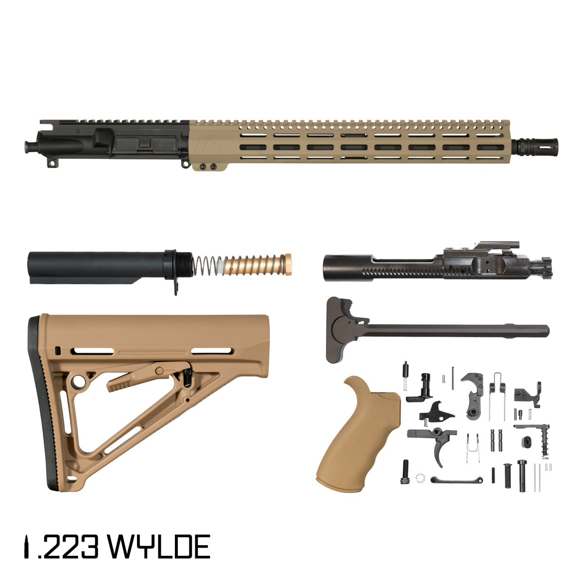 Davidson Defense Axe Man 16-inch Carbine-Gas 1:8 .223 Wylde AR-15 M-Lok Handguard Rifle Full Build Kit