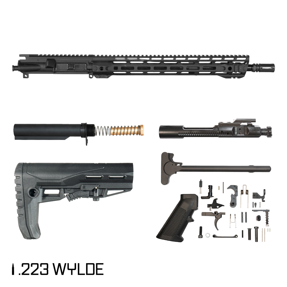 Davidson Defense Flex 16.5-inch Mid-Gas 1:7 .223 Wylde AR-15 M-Lok Handguard Rifle Full Build Kit