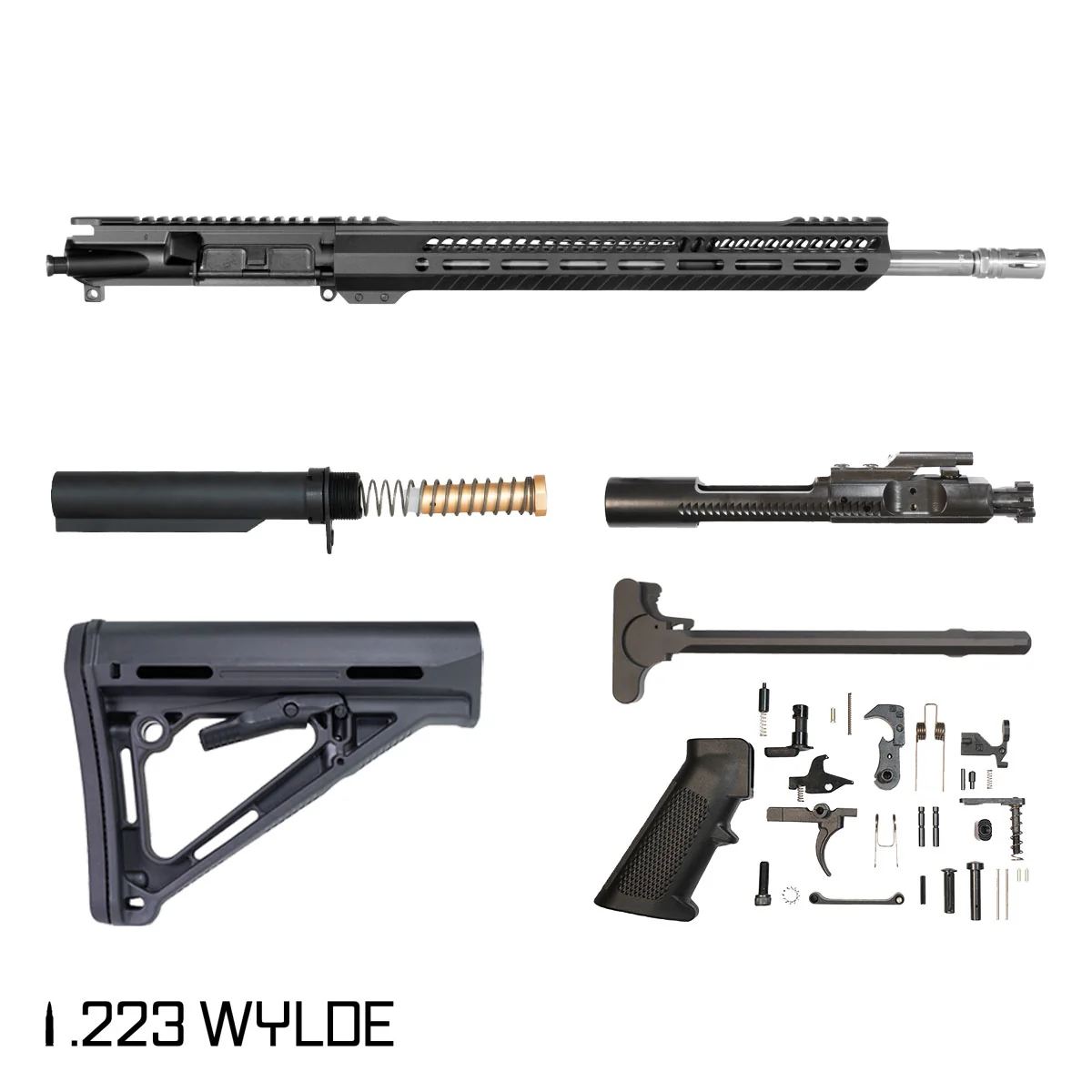 Davidson Defense Stoic Guardian 18-inch Mid-Gas 1:8 .223 Wylde AR-15 M-Lok Handguard Rifle Full Build Kit